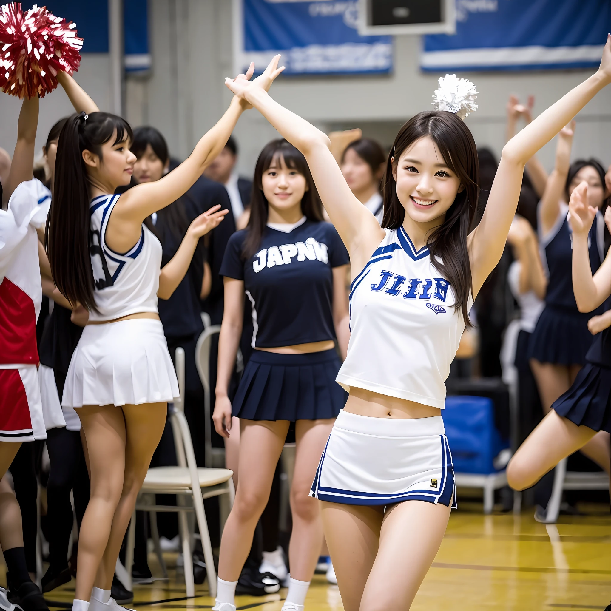 20-year-old Japan female、cheer girl、Mini skirt --auto