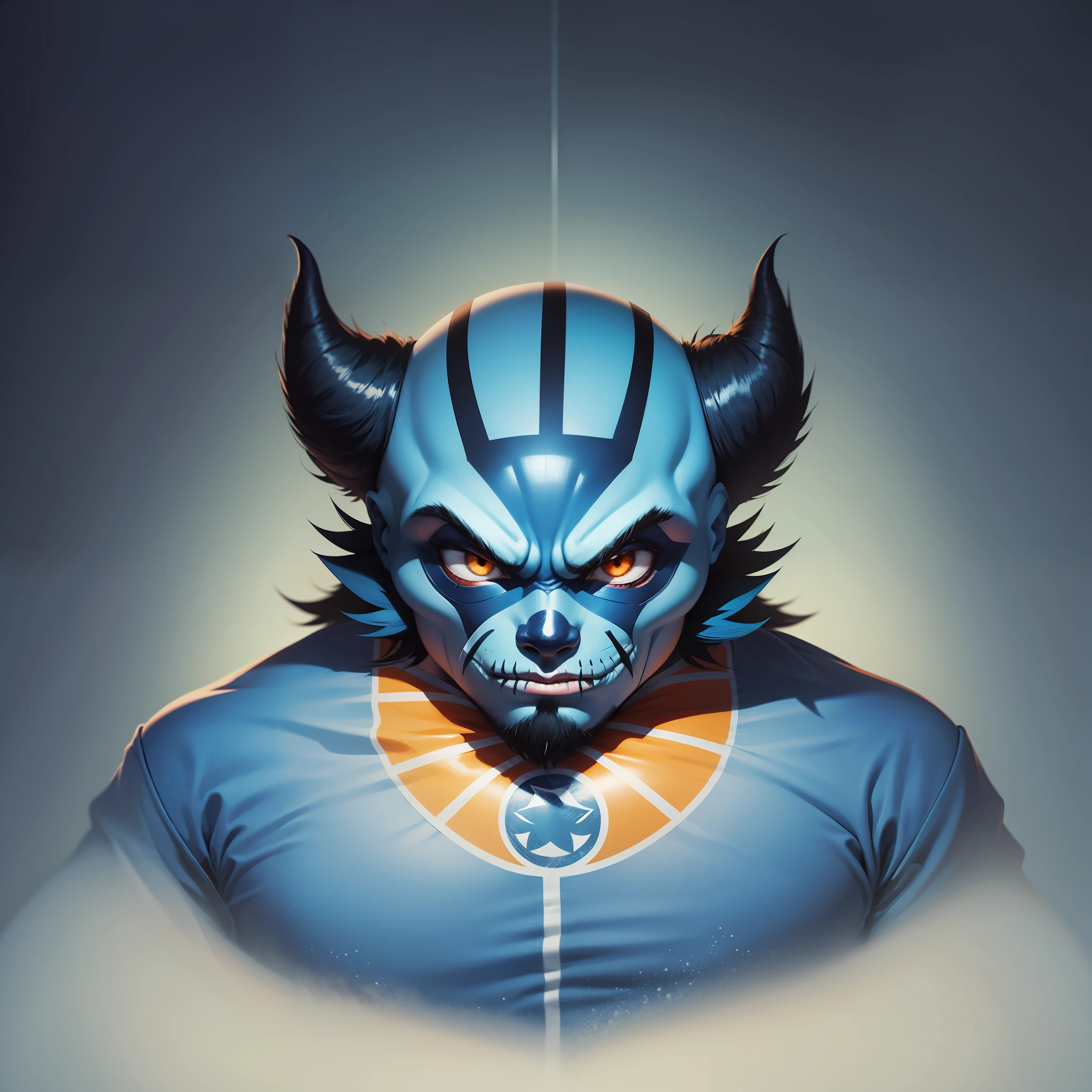 Blue Demon Style Animation Print for Shirt