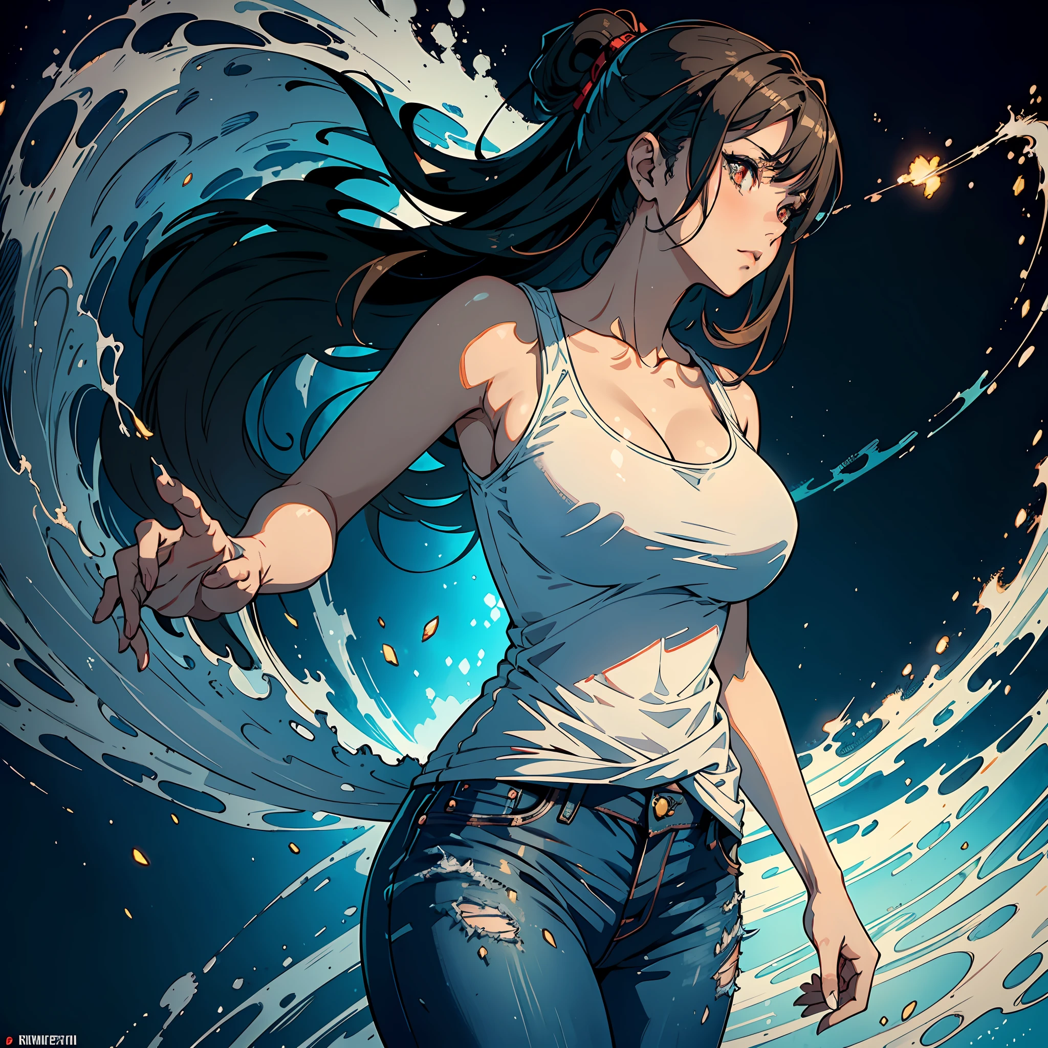 UHD, 8k, Realista, Obra prima, :: comix style ryuko hikari ::2.9 style :: concept art, smooth, sharp focus, illustration, , character sheet, lightningwave, beautiful style::style jkenneth rocafort ::2.9 (masterpiece:1.2, best quality), (finely detailed beautiful eyes: 1.2), ((1girl jada sezer beautiful woman )), ((solo)), (red eyes:1.4), (finely detailed eyes and detailed face:1.3),), (with jeans and a white t-shirt or dress:1.3), (beautiful and clear background:1.2), (extremely detailed cg, ultra-detailed, best shadow:1.1), ((depth of field)), ((watercolor)), large breasts, bare shoulders, flowers and petals, beautiful concept illustration , (white background:0.5), (illustration :1.1), (extremely fine and beautiful:1.1), (perfect details:1.1),::yoji shinkawa style ::2.0 illustration style,tatoon style,ferocious bear ultra detailed, (beautiful and clear background:1.2),, fantastic paintings ,graffit style, perfection, dynamic, highly detailed, watercolor painting, artstation, concept art, smooth, sharp focus, illustration, character sheet, artstation, concept art, smooth, sharp focus, illustration, art by kim jung gi,, artgerm, carne griffiths and wadim kashin ,, lightningwave, watercolor painting ,paint dripping by tim okamura, victor nizovtsev, greg rutkowski, noah bradley. trending on artstation, 8k, masterpiece, graffiti paint, fine detail, full of color, intricate detail, golden ratio illustration,monochromatic green background, masterpiece, best quality, high quality, highres, best quality, high resolution fix, bright amazing lighting, detail enhancement, best quality, high quality, highres, detail enhancement, best quality, high quality, 8k