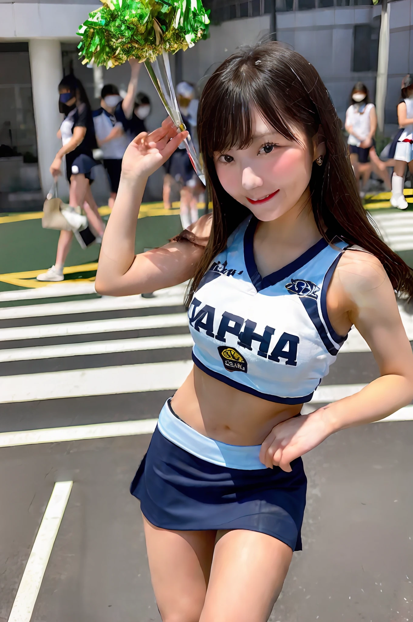 20-year-old Japan female、cheer girl、Mini skirt