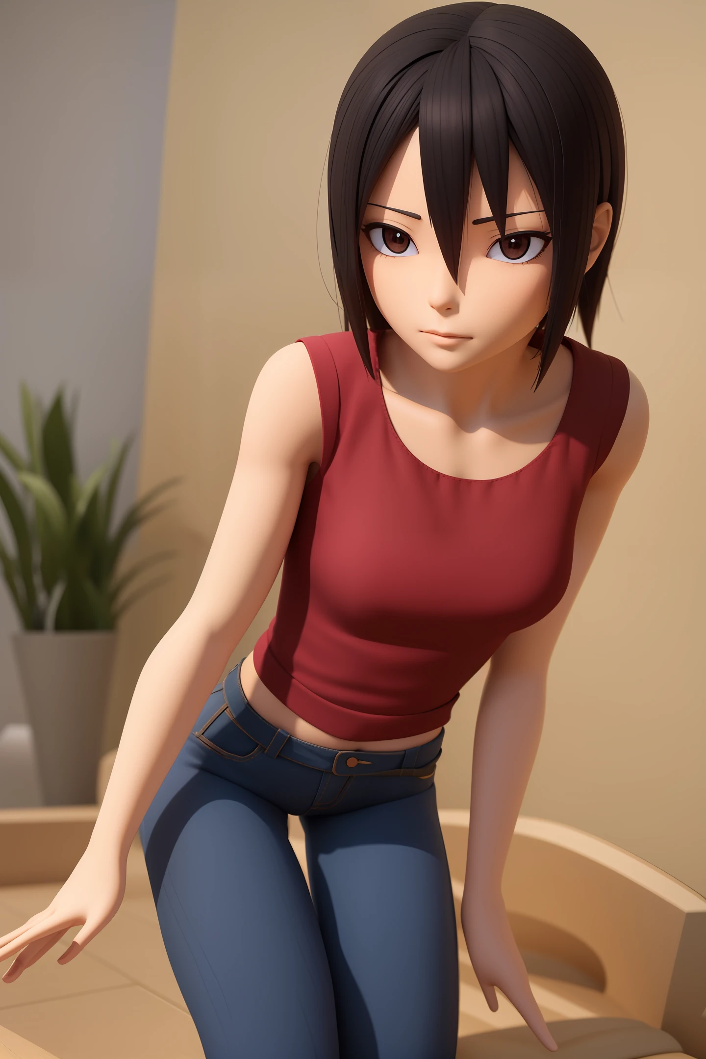 anime, sasuke, chibi, 3D
