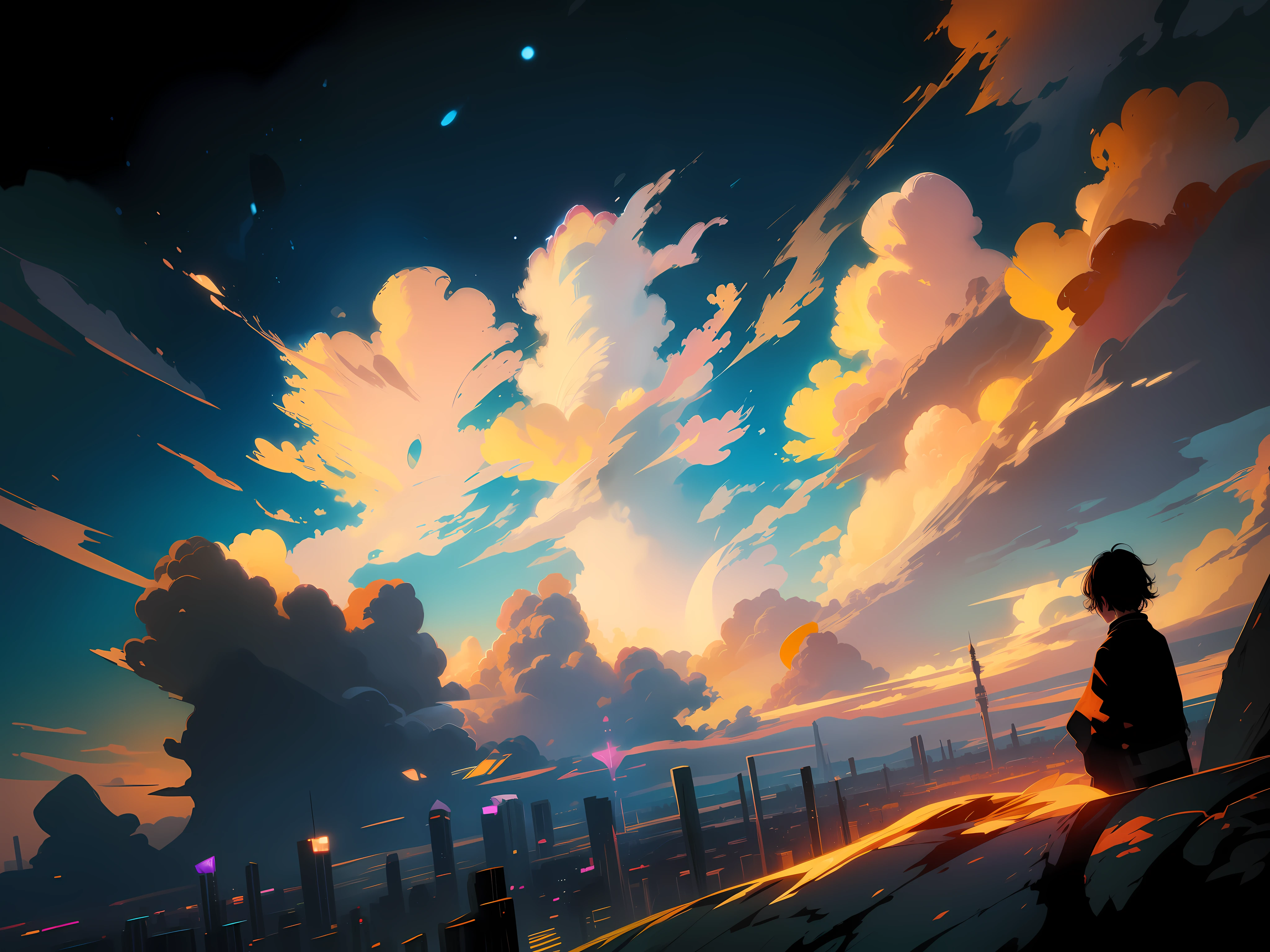 Sketch in detail,Image size 10M,It's a bit complicated,The colors are diverse, rich and vivid