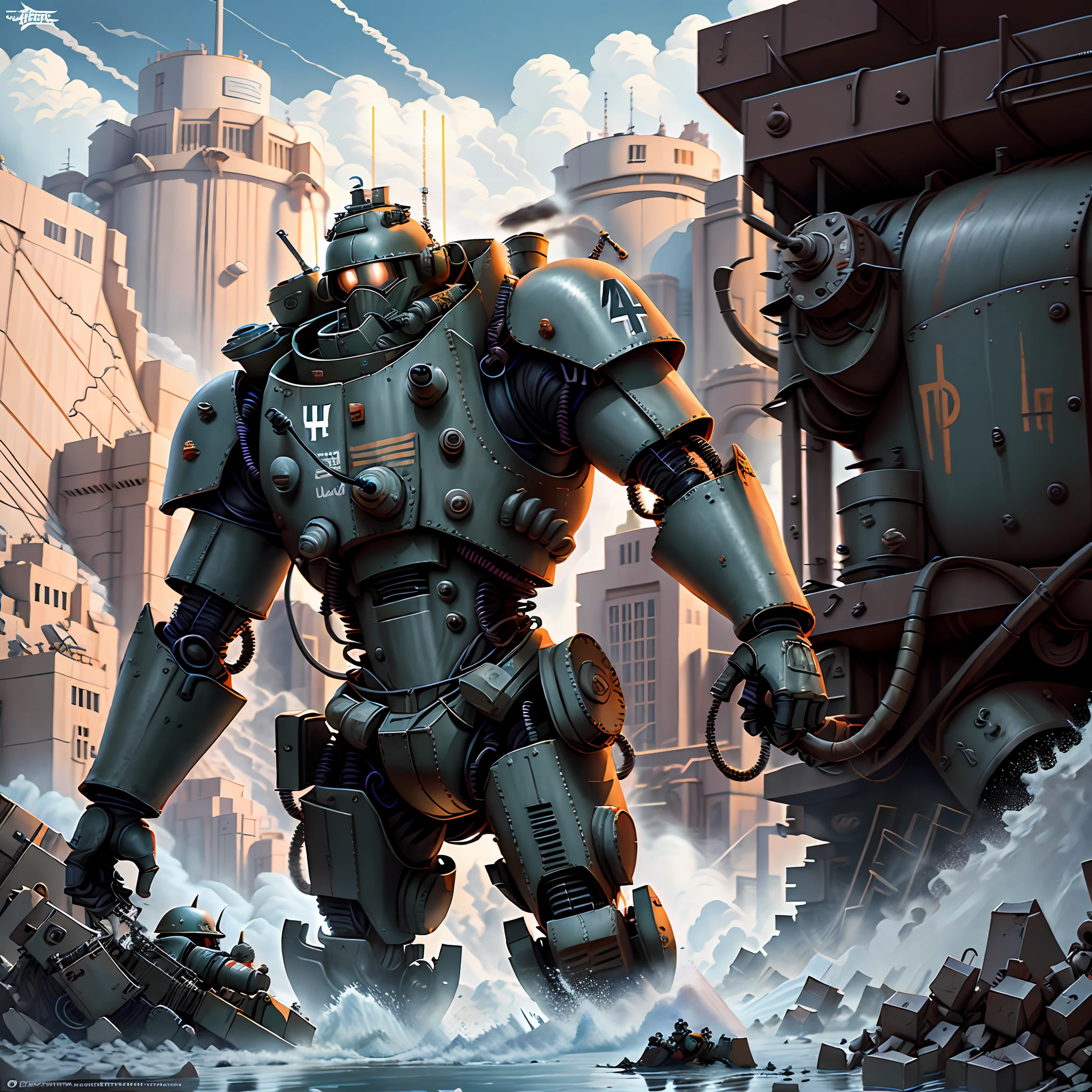 Brotherhood of steel defending the Hoover dam from Cesar Legion.