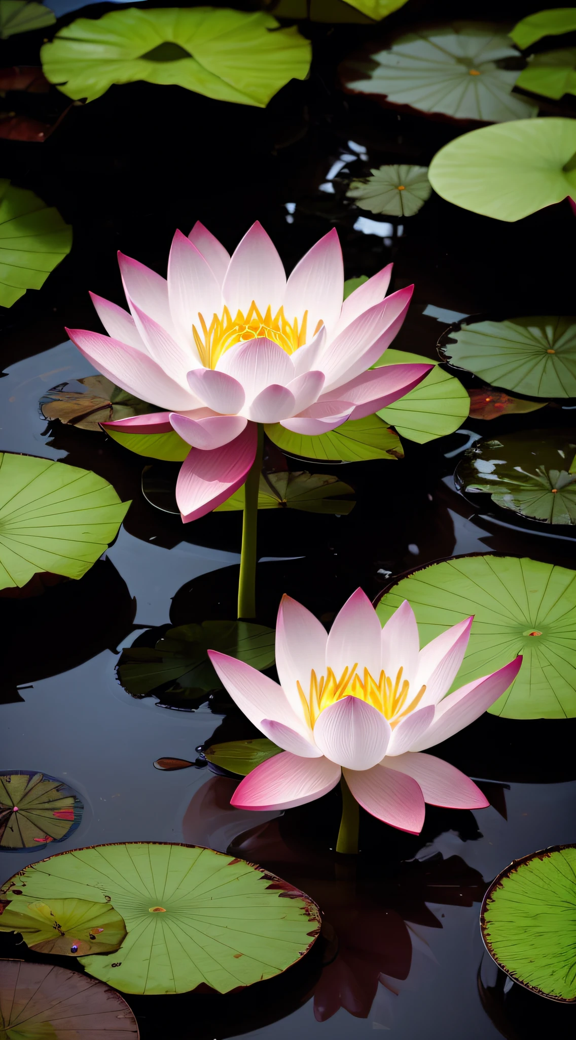 Uma grande flor de Lotus sozinha na imagem --auto