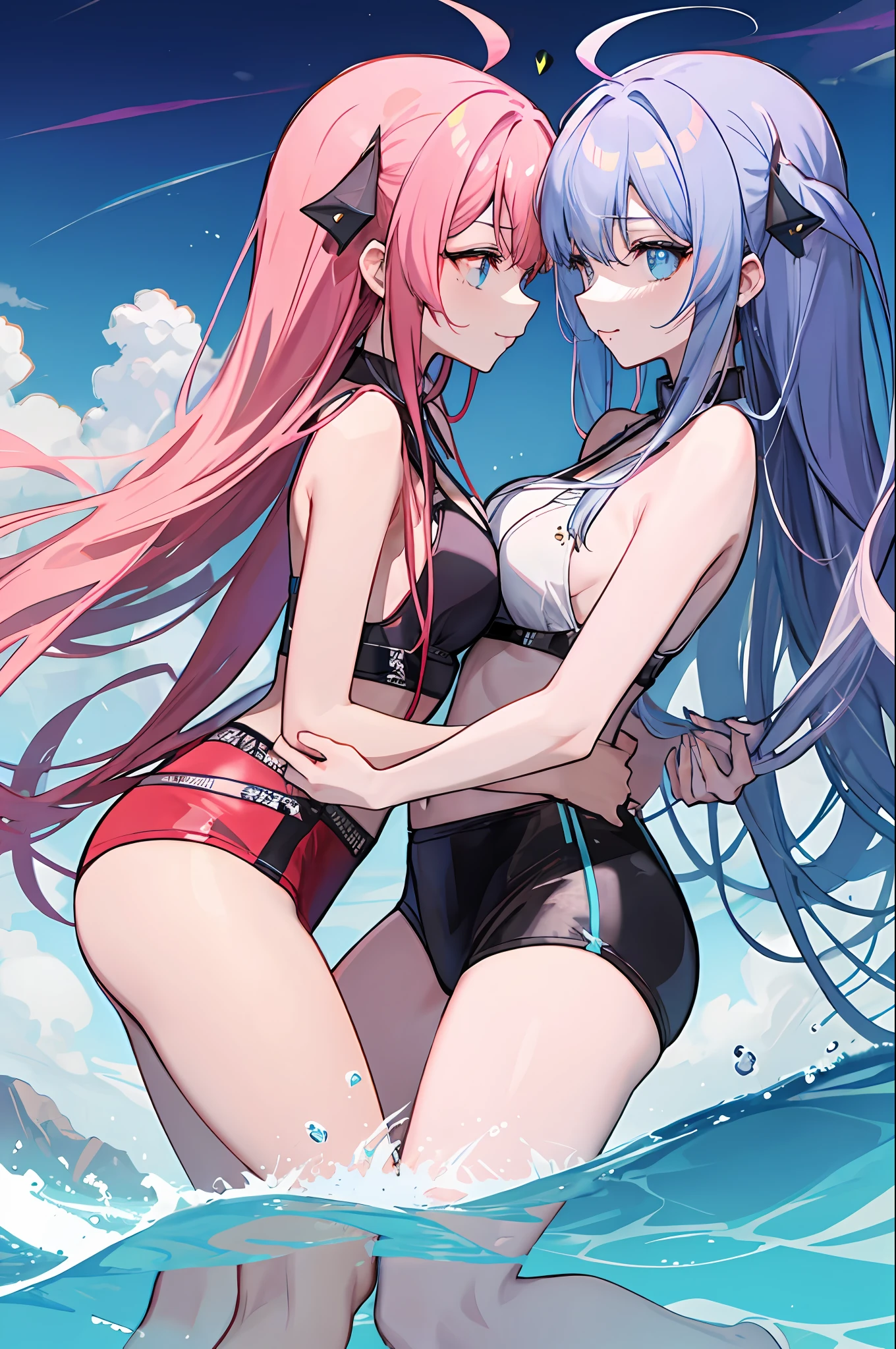 twincest,whaite hair,stocklings,a matural female,Raised sexy