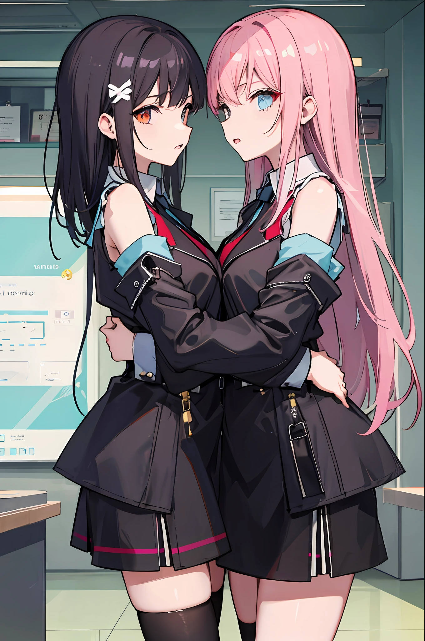 twincest,whaite hair,stocklings,a matural female,Raised sexy