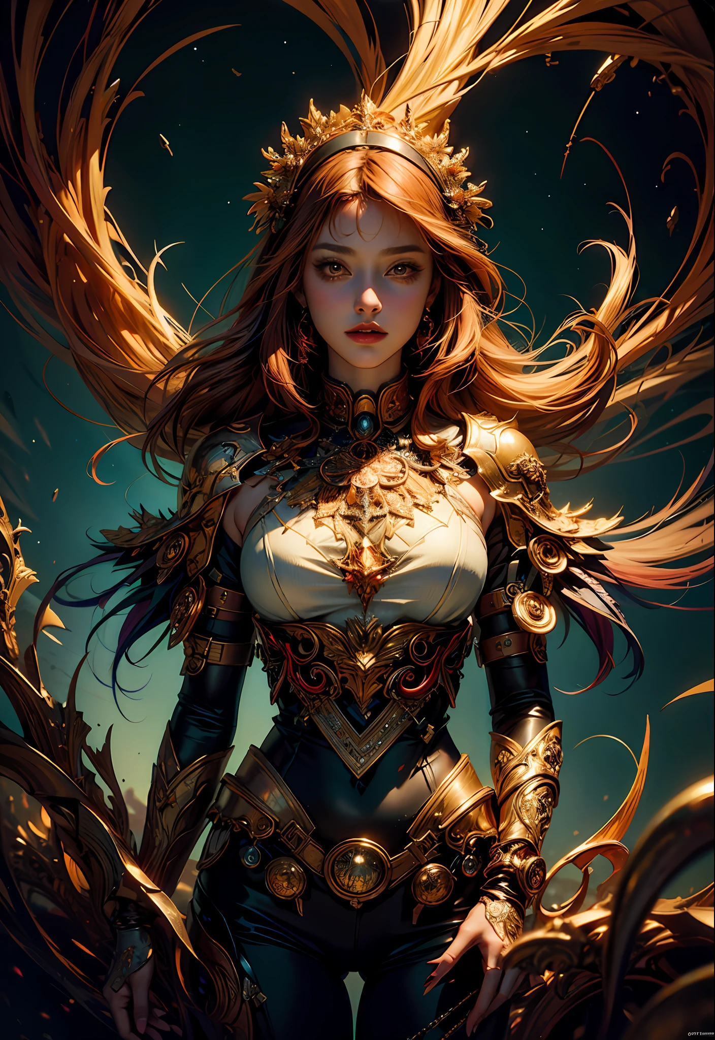 (masterpiece, top quality, best quality, official art, beautiful and aesthetic:1.2), (1girl), extreme detailed,(fractal art:1.3),colorful,highest detailed