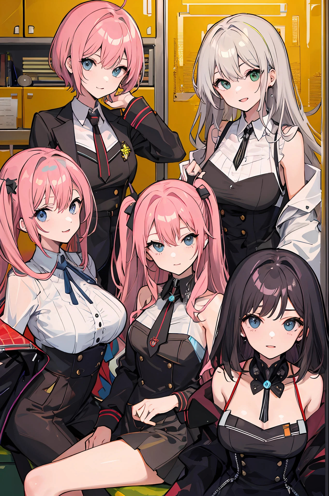 Quintuplets,whaite hair,stocklings,a matural female,Raised sexy