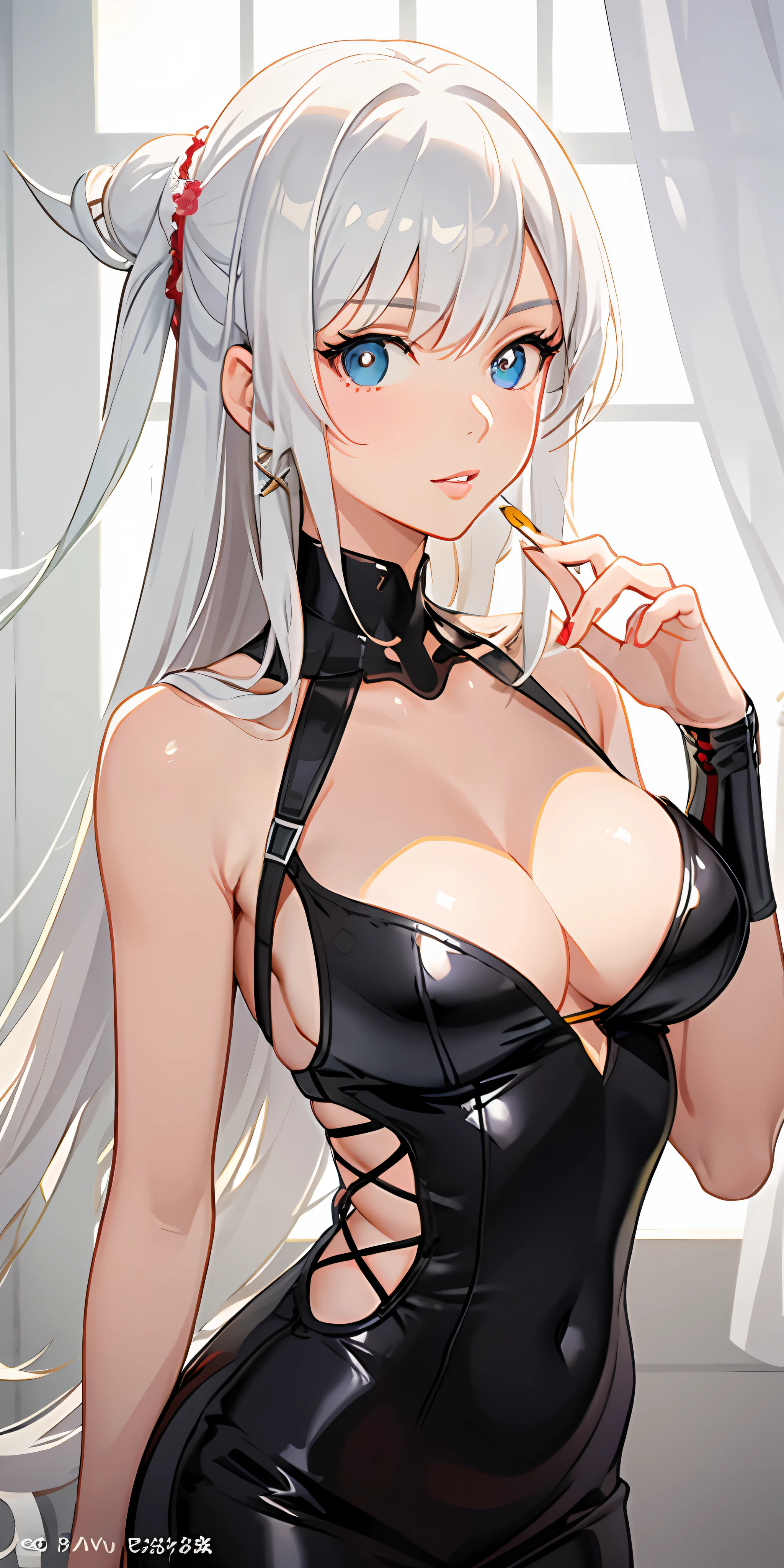 Anime girl in latex dress with flowers on background, Tifa Lockhart with white hair, Extremely detailed Artgerm, Perfect white haired girl, IG model | Art germ, seductive anime girls, Girl with white hair, Art germ. anime illustration, beautiful and seductive anime woman, Art germ. High detail, Art germ on ArtStation Pixiv