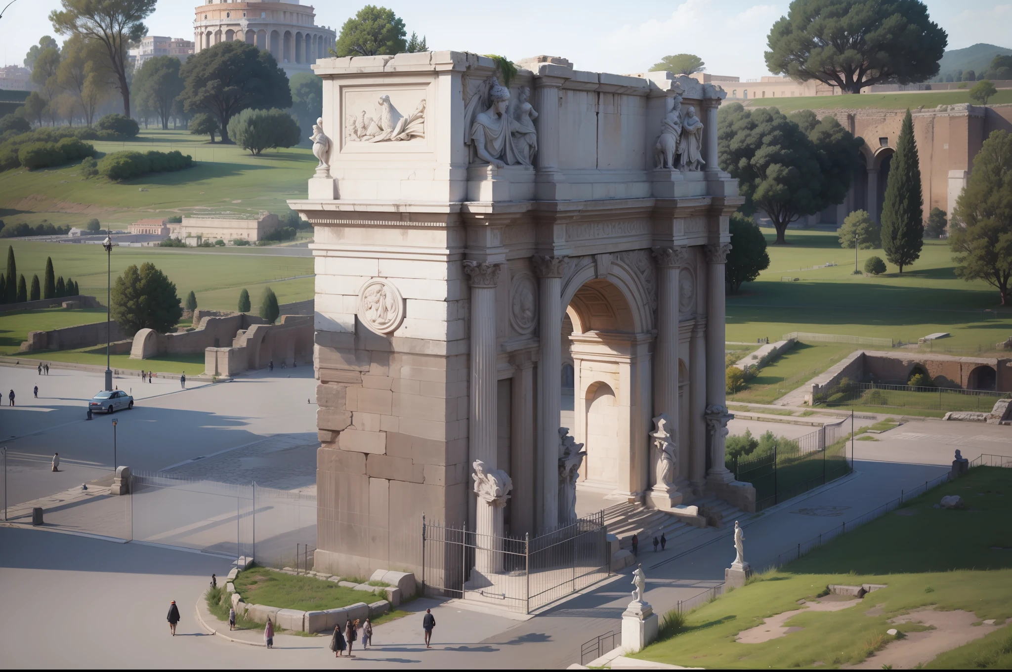 ancient rome, arco de constantino, ultra realistic