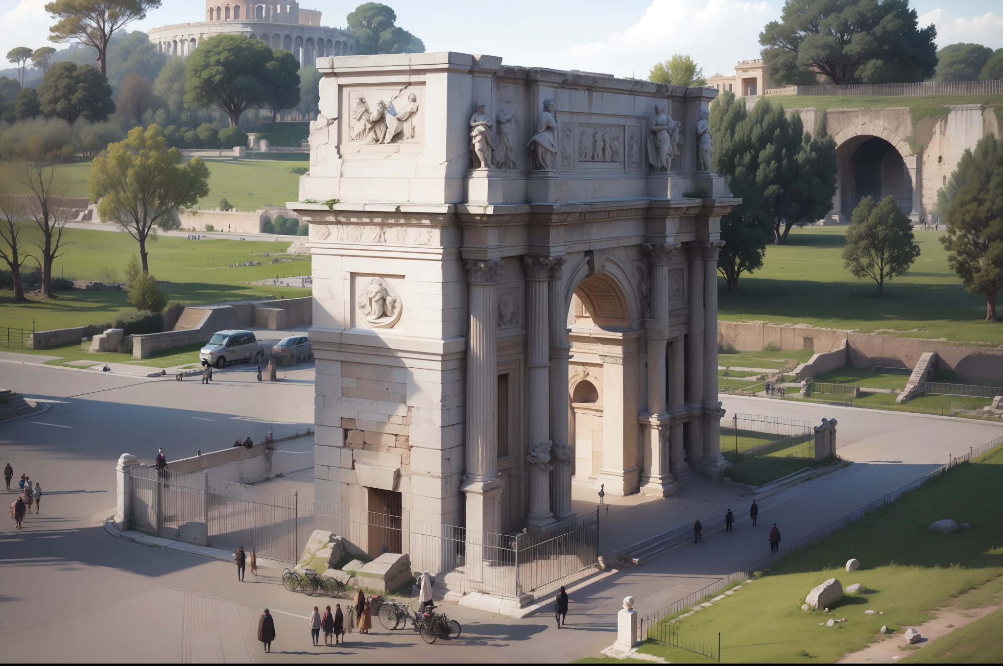 ancient rome, arco de constantino, ultra realistic