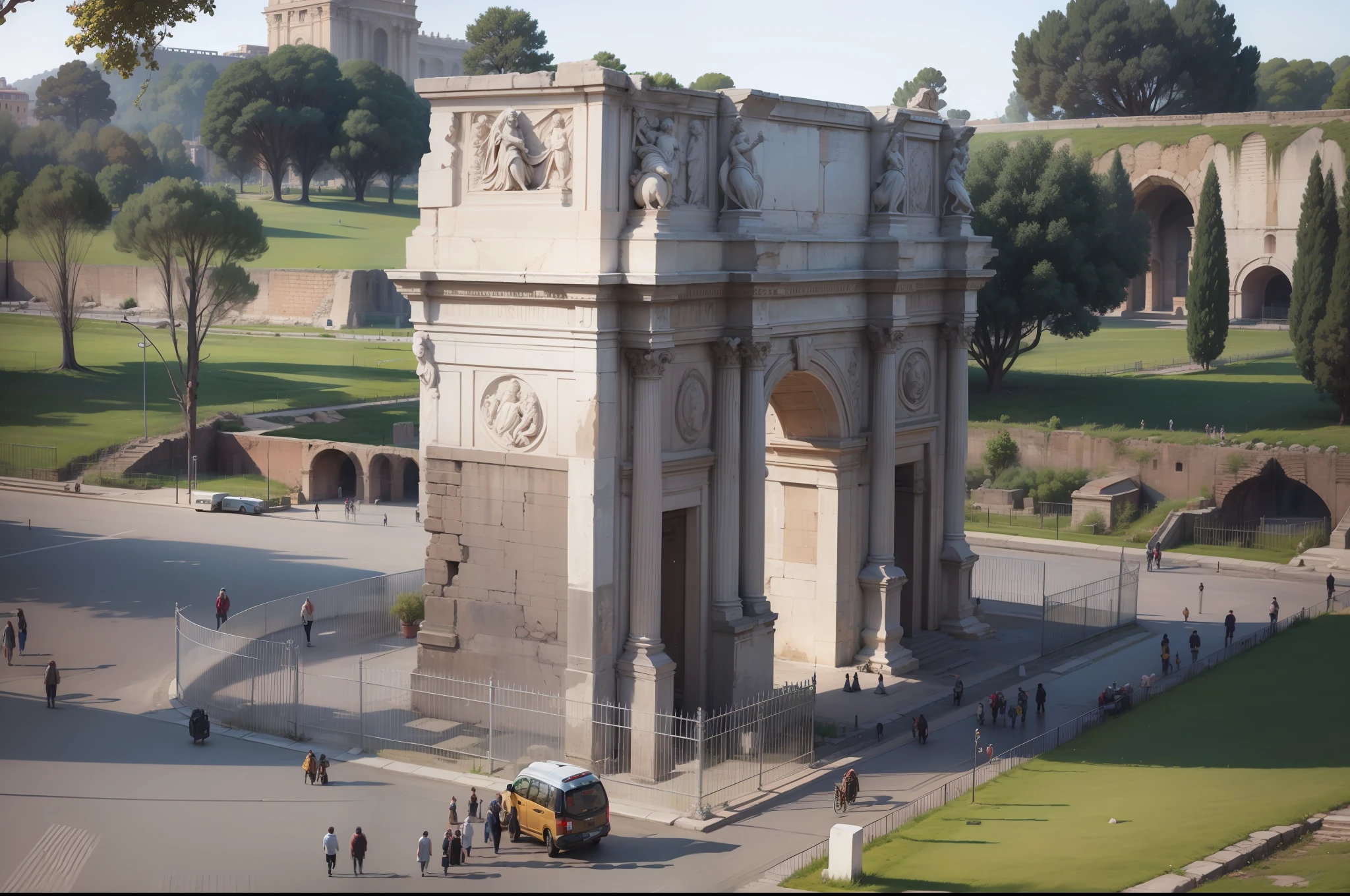 ancient rome, arco de constantino, ultra realistic