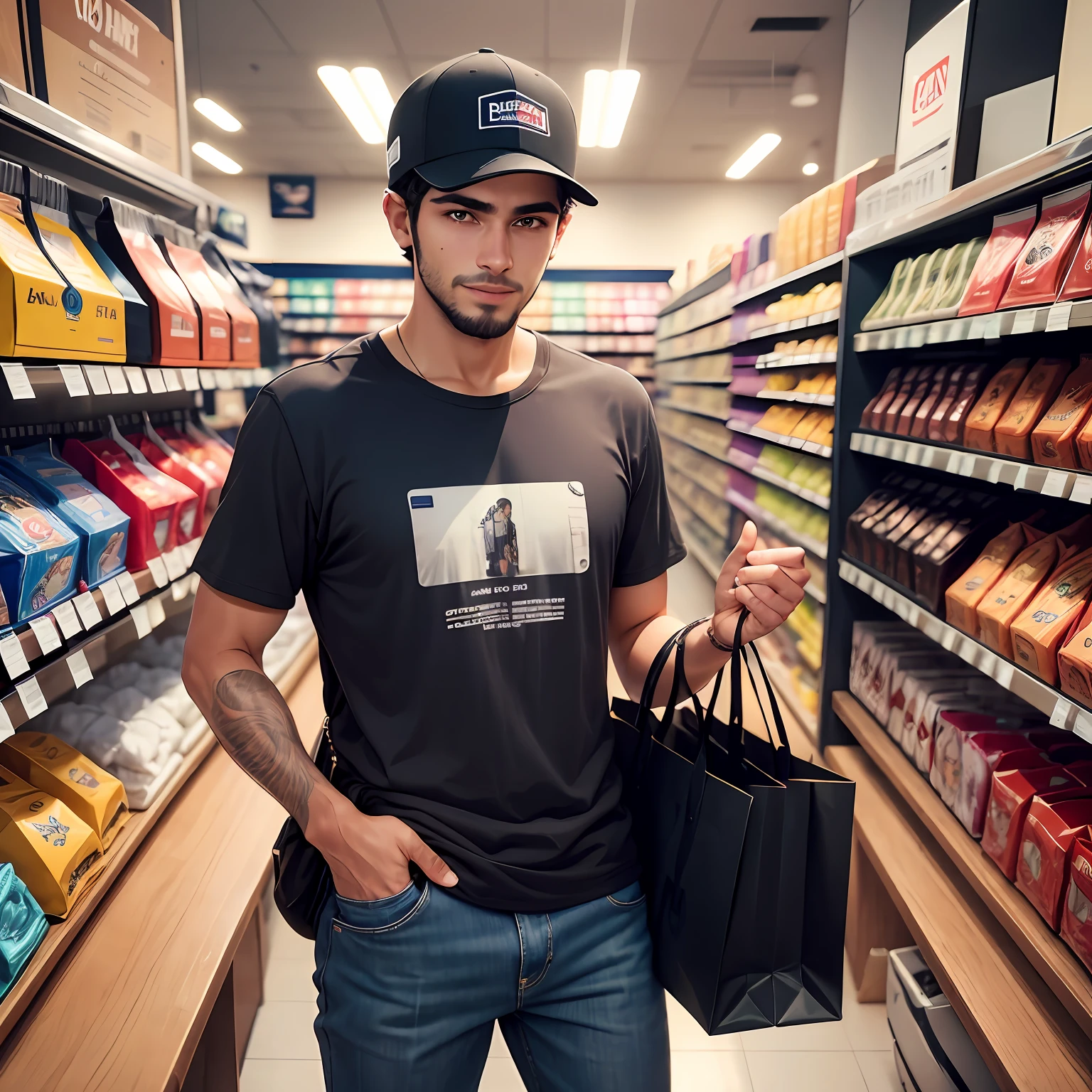 Name: Lucas Oliveira
Age: 30 years
Description: Lucas Oliveira is a young fashion and retail enthusiast. He is the representative of the retail store, always wearing a stylish cap that adds a cool touch to his look. With his expressive eyes and well-groomed beard, Lucas is known for his infectious enthusiasm and excellent customer service.
Lucas is a fashion expert and is always up to date with the latest trends. He is able to help clients find the perfect style for every occasion. Whether putting together a casual everyday look or a smart outfit for a party, Lucas offers expert advice and suggestions for unique combinations.
In addition to his passion for fashion, Lucas is also a skilled communicator. He loves talking to customers, getting to know them better and building trust. His friendly, laid-back approach makes everyone feel at ease in the store.
Lucas is also a tech savvy and uses apps and mobile devices to assist customers with their purchases. It offers personalized recommendations, shows different product options and facilitates the purchase process.
Outside of work, Lucas is a huge sports fan and loves to play football on the weekends. He is also an accomplished musician, playing the guitar and composing his own songs. His outgoing personality and passionate about life make him a captivating figure in the retail store.
With his cool style, fashion knowledge and customer service skills, Lucas Oliveira is the perfect representative for the retail store. It brings a positive and energetic vibe to the shopping environment, making the customer experience memorable and fun. --auto