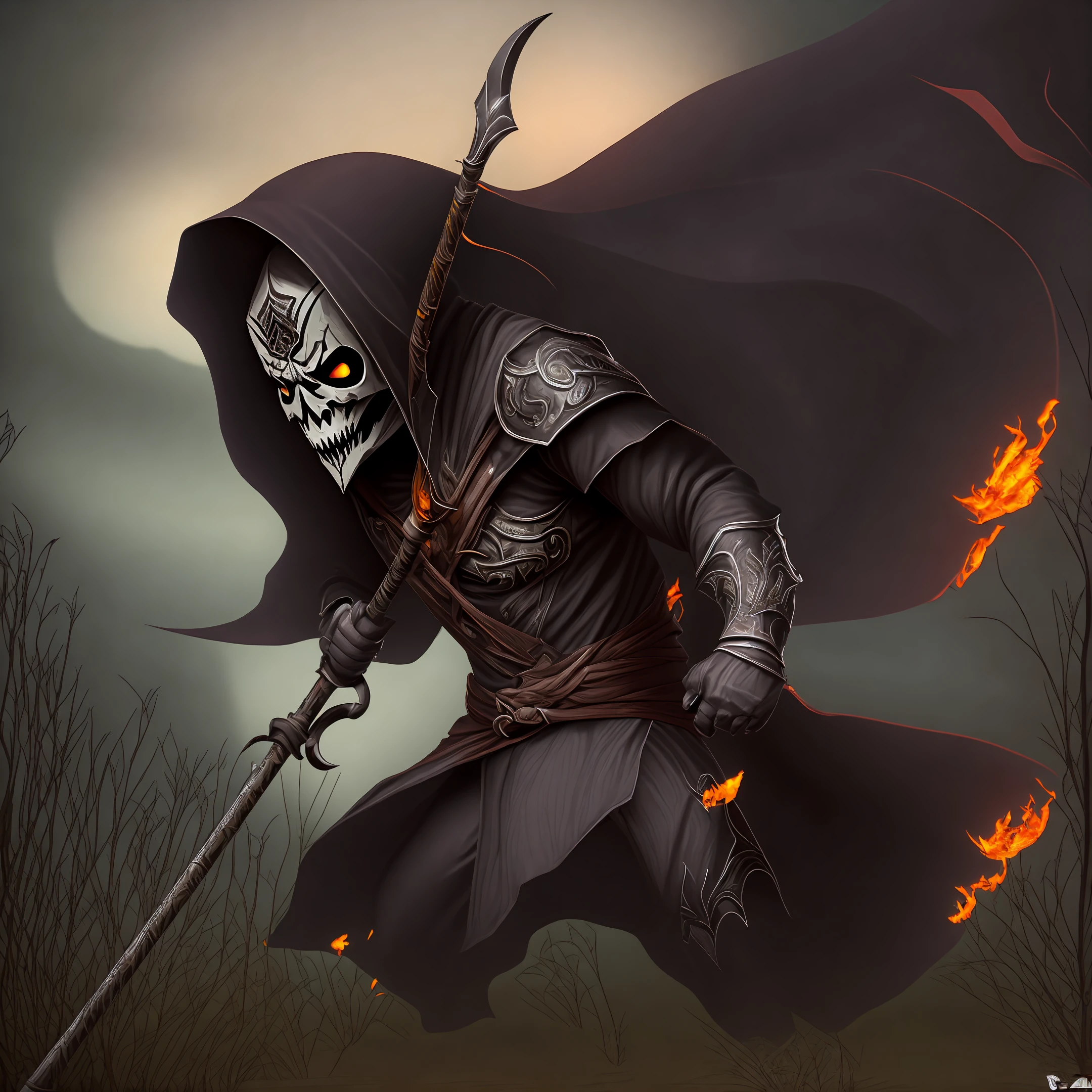 night reaper hunting the soul with scythe in underworld --auto --s2