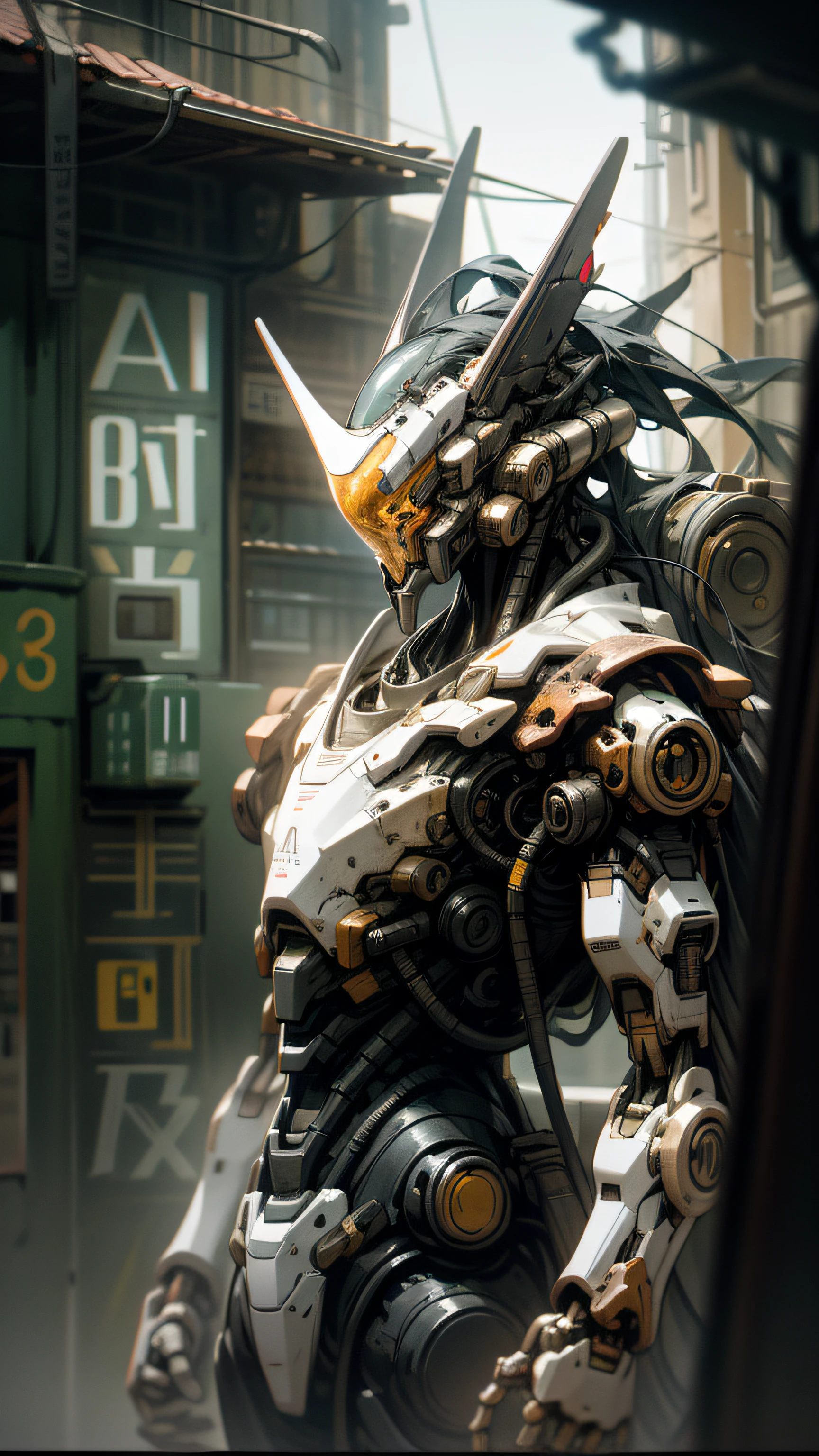 Blockbuster，tmasterpiece，super detailing，Dark_fantasy,Cyberpunk,(chainsaw,chainsawman,Red:1.1),1人,Mechanical Wonder,Robotic presence,cybernetic guardians,wearing a worn-out mech suit，iintricate，（Steel metal[rusted]），ellegance，Clear focus，Photo by Greg Rutkowski，gentlesoftlighting，vivd colour，tmasterpiece，（（the street）），cow boy shot，dynamicposes，8K，Wallpapers，超高分辨率