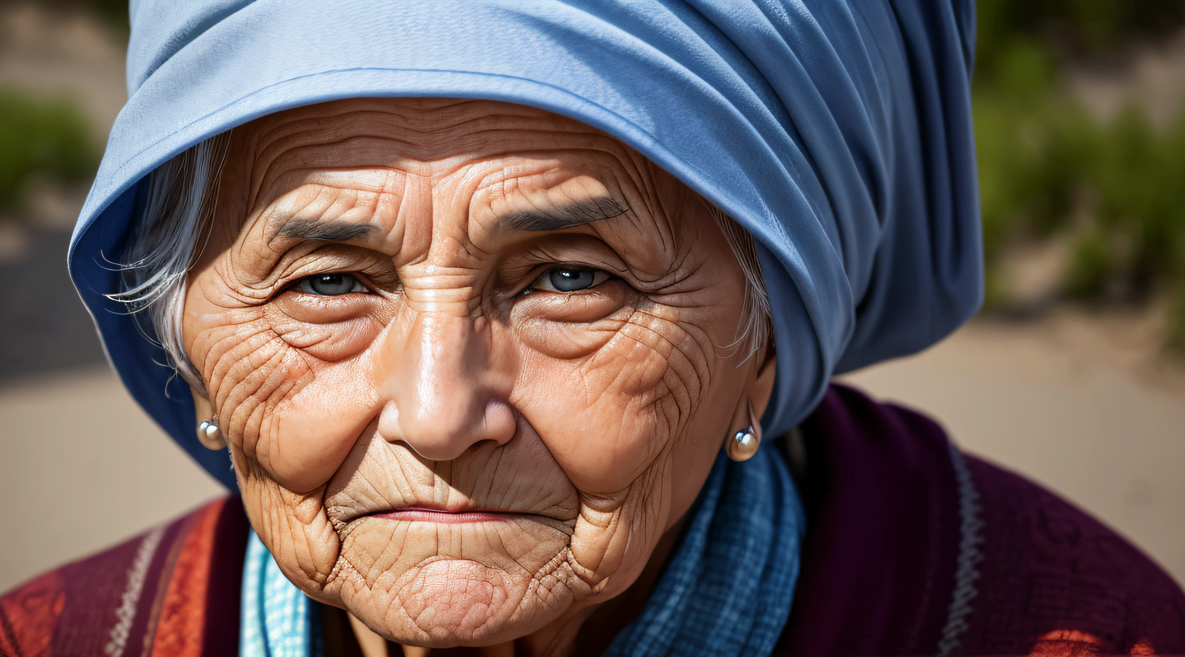 Old woman's face --auto