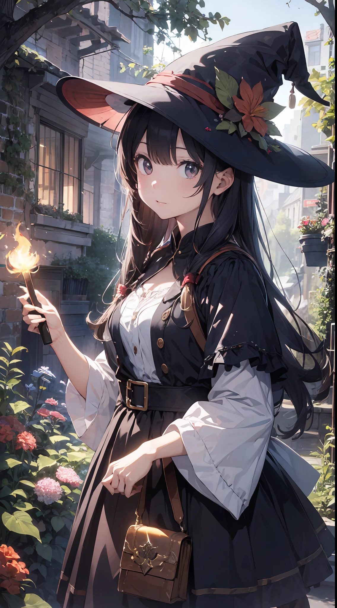 (Master masterpiece、最好质量、highestres、offcial art、Beautifully Aesthetic:1.2)、(Master masterpiece、最好质量、最好质量、offcial art、Beautifully Aesthetic:1.2)、(Master masterpiece、最好质量、最好质量、offcial art、Beautifully Aesthetic:1.2)、(1girl in:1.3)、Heavily detailed、(Fractal Art:1.3)、colourfull、highestdetailed、「Enchanting witch from another world」This painting titled、It depicts a captivating beautiful witch manipulating magic in the castle gardens without limits。The castle spreads out、The garden there is、It creates an atmosphere as if a door to another world has appeared..。

Standing at the center is、Beautiful witch in a sophisticated dress。His face is meticulously drawn.、He has a profound expression on his face, as if he strongly wishes for something.。In her hand is a luxurious wand.、From that wand is emitting mighty magical powers。 The magic cast is、It was released as an explosive force from the tip of the wand.、The energy that reverberates through the garden as a beam of colorful light is very powerful.、A beam of light makes a large trajectory in the sky。

The charm of this painting is、The mighty and enchanting beauty of the witch、ve、It skillfully captures the mystique of the garden.。 、And the witch's facial expressions and movements are very realistic.、It has the power to draw the viewer into the place。

Moreover、the light and shadow production is also stunning。The beam of light emitted by the cane is、Illuminate the gardens and castle、pure、Creates a sense of distance from the visual light source to the witch.。Quality produces realistic images、It can convey visual beauty and story appeal at the same time。

This is、Not only visually appealing works、It is a work that further enriches the visual experience by drawing a story.。 」We are thinking about the theme to the fullest。The images are very realistic and、Very detailed and、Must be a high resolution 16k。Sony F and 24-105mm f / Use a Sony Alpha 4 mirrorless camera with 1G OSS lenses。ISO sensitivity to 32,000、Shutter speed 1/Set to 125 se