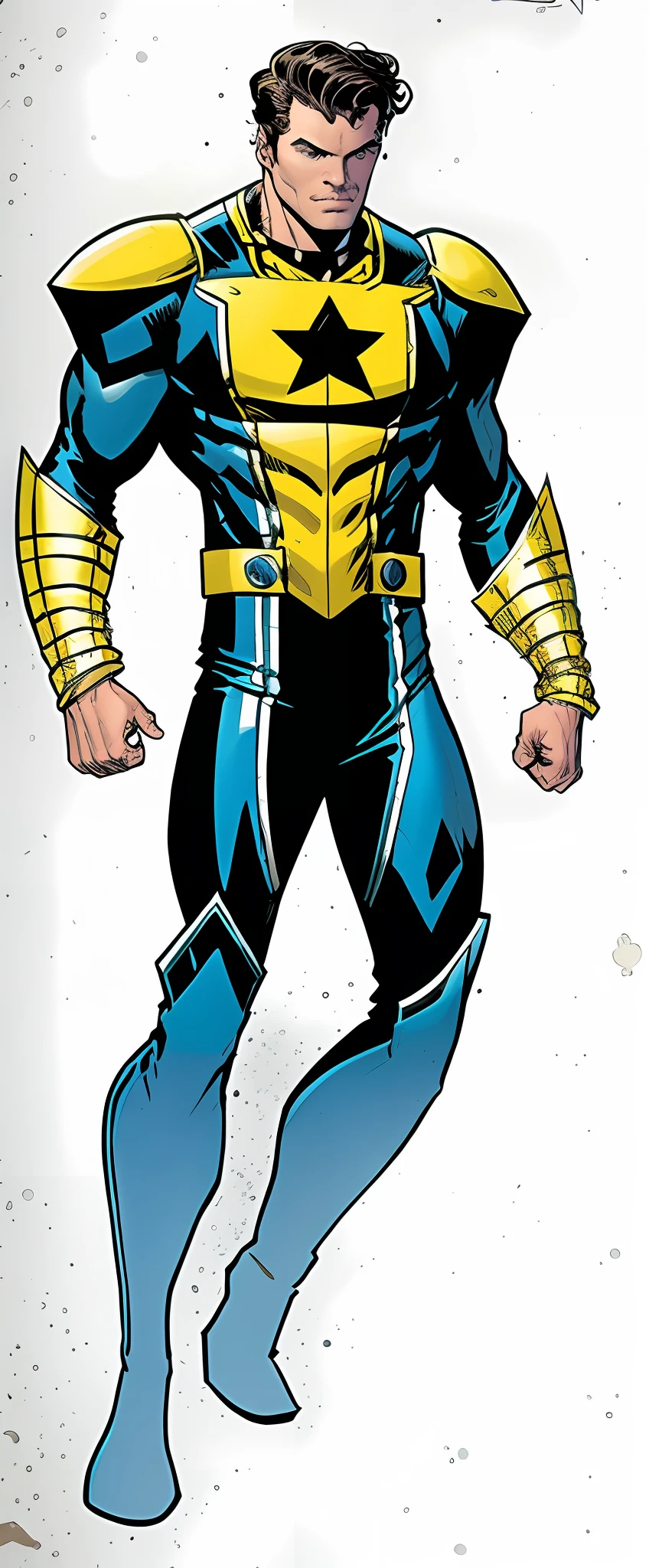 russell dauterman, John Romita Jr, 2000s comics, modern concept art, fallout jumpsuit, star on chest