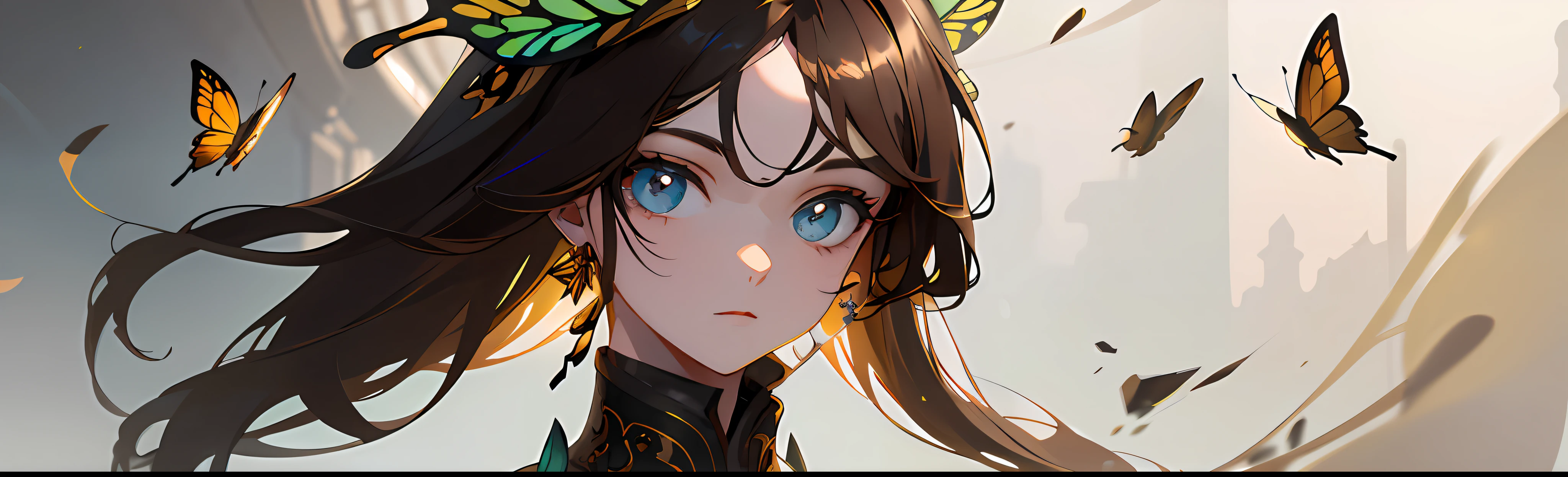 Rostro perfecto con ojos redondos y verdes