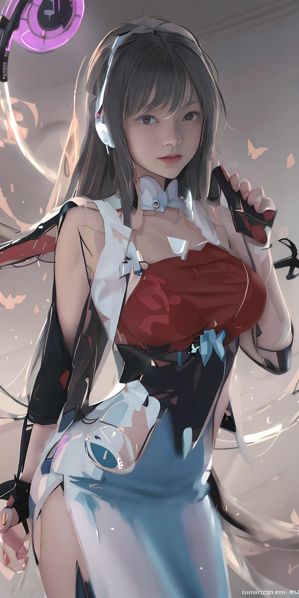 Anime girl with headphones and microphone in her hands, Detailed digital anime art, Digital art on Pixiv, Digital anime art, Best anime 4k konachan wallpaper, zerochan art, advanced digital anime art, Anime art wallpaper 8 K, A scene from the《azur lane》videogame, Beautiful anime artwork, detailed anime art, Digital anime illustration, Anime art wallpaper 4 K
