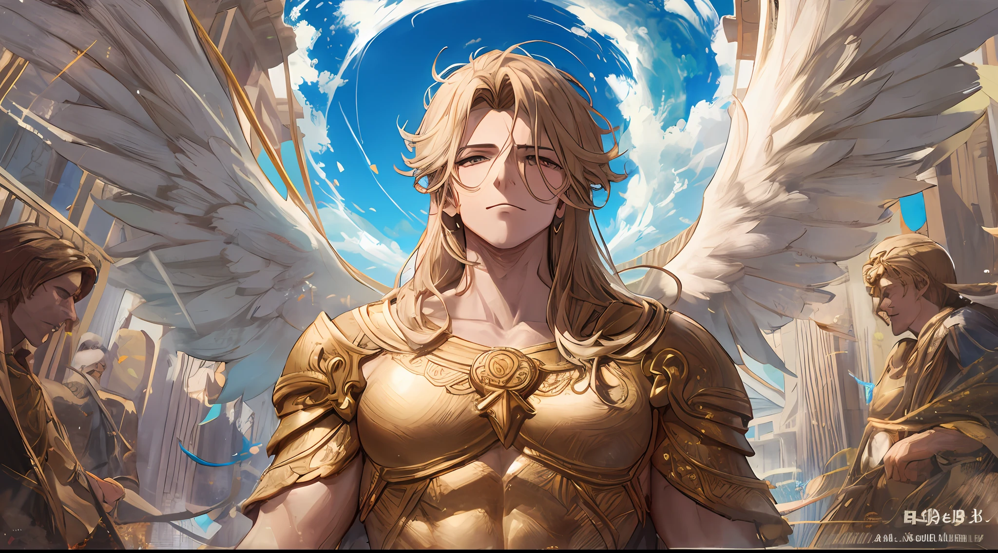 a greek man angel in heaven --auto --s2