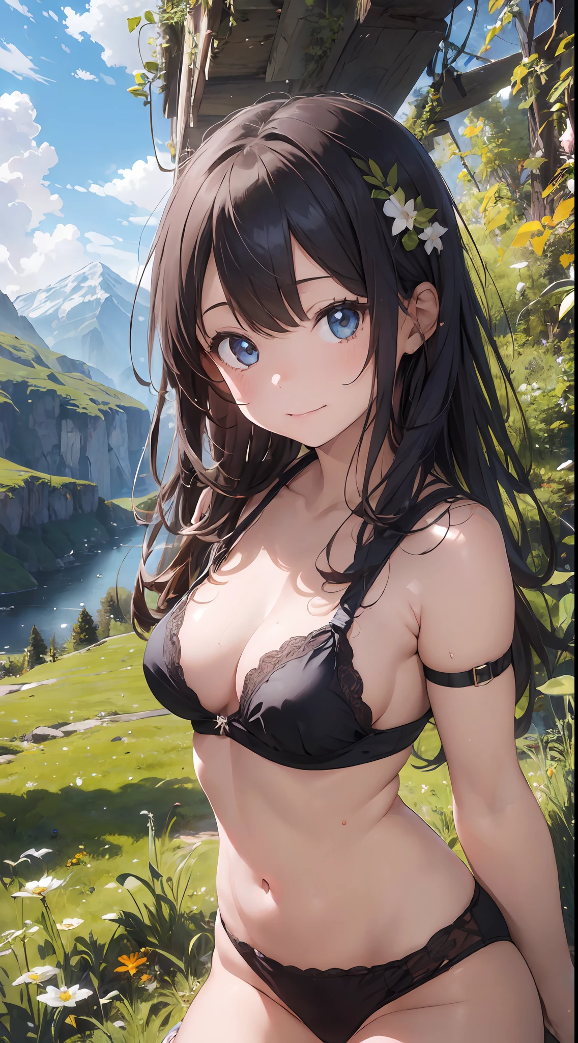 ((6year old girl:1.5)), Girl in 1, boobs loli, Petite girl, Complete anatomy, Whole body, child's body, child, Super Cute, garl, Little girl, Beautiful Girl, beautiful shining body, Bangs,Brown hair,high eyes,(aquamarine eyess), drooping eyes, Petite,tall eyes, beautiful girl with fine details, beautiful and delicate eyes, Detailed face, Beautiful eyes, beautiful shining body, a smile, Happiness, 

Whole body angle, alps, Shepherd's daughter, Mountain Girl, plein air, alpine meadow,

Natural light,((Realism: 1.2)), dynamic far view shot,Cinematic lighting, Perfect composition, by sumic.busty petite, ultra hyper-detailed, Official art, Maste Piece, (Best Quality:1.3), glint, the Extremely Detailed CG Unity 8K Wallpapers, Detailed background, Maste Piece, Best Quality, (Maste Piece), (Best Quality:1.4), (ultra-high-resolution:1.2), (hiper realistic:1.4), (Photorealistic:1.2), Best Quality, High quality, Hi-Def, Detail enhancement,