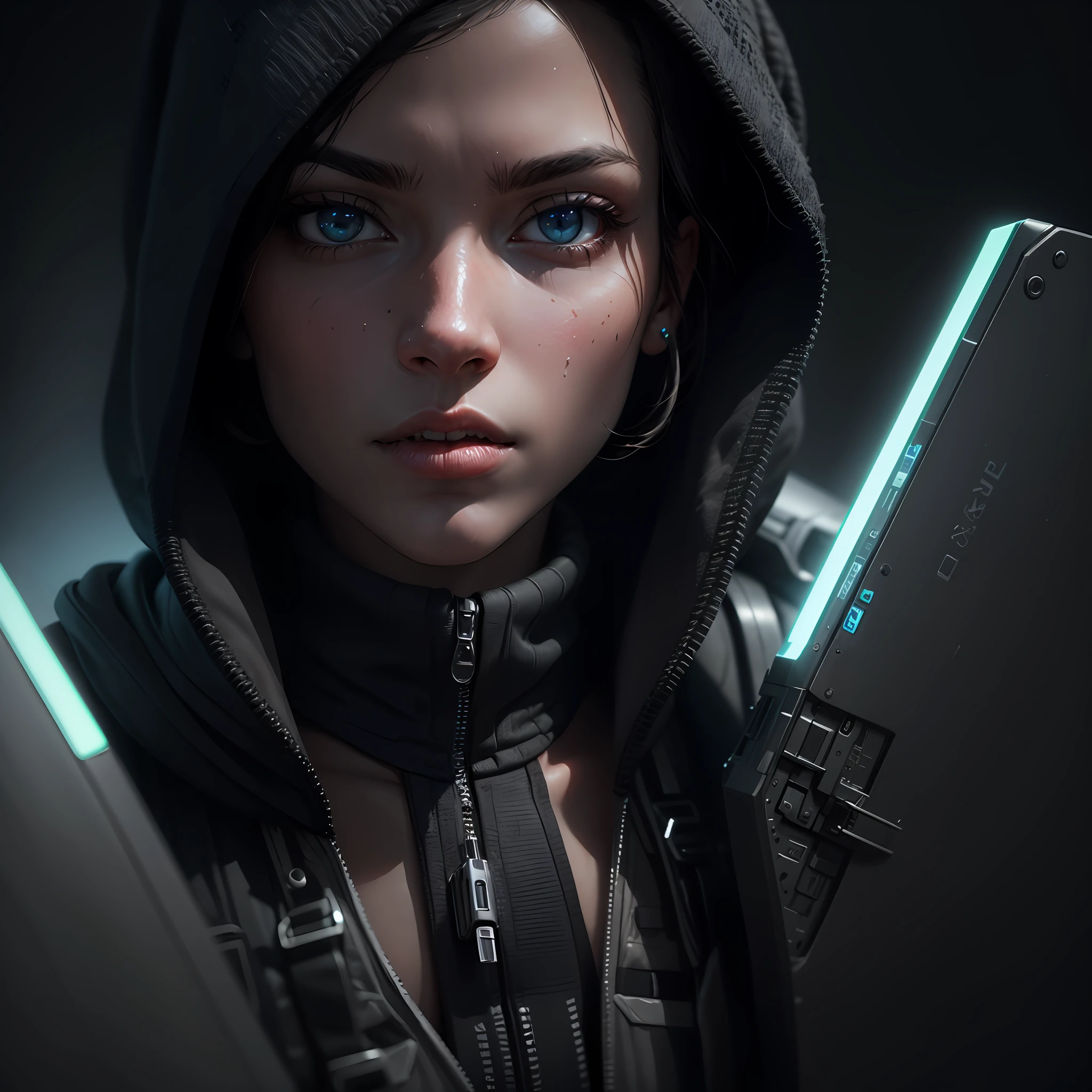 Black hacker, Ultra Detailed, Ultra HD, Max Sharpen, 8K, 101K ultra detailed resolution, sf, trending on artstation, focus sharp, studio shot, intricate detail, highly detailed --auto