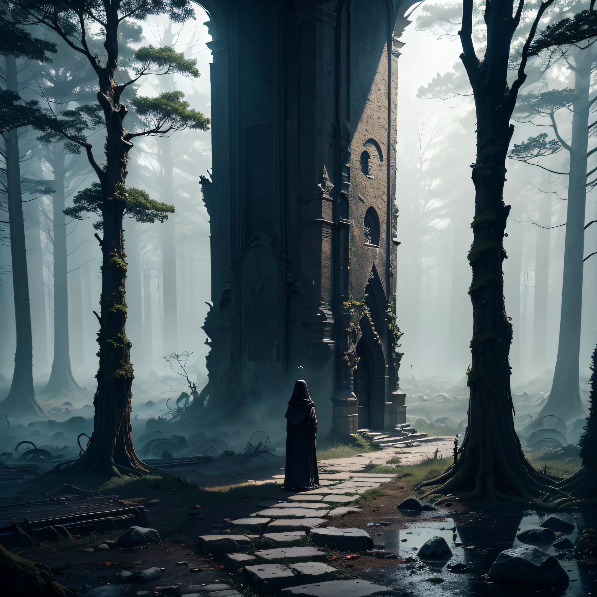 "Imagine a place beyond the limits of reality, conhecido como o Umbral da Dor. This desolate place is shrouded in perpetual darkness, onde a luz do sol nunca ousou penetrar. The sky is always covered by dense grey clouds, tingidas de um vermelho sombrio, refletindo uma intensa agonia que consome tudo o que existe aqui.
As you enter this macabre world, The atmosphere becomes dense with a sense of despair and fear. Uma bruma sinistra paira sobre o solo, composed of tears and laments of afflicted souls who wander without rest. Skeletal and twisted trees rise from the ground, suas folhas murchas e negras, como se sugam a vida de tudo ao seu redor.
Criaturas encontradas e distorcidas percorreram este lugar desolado. Some of them are corrupted souls who have been imprisoned here after a violent or painful death, their smoky and distorted forms reflecting the eternal anguish they confront. Other creatures are the fruit of the darkest nightmares, incarnations of deep fears and dark secrets that consume the minds of those who have perished.
The rock walls surrounding the Threshold of Pain display unimaginable marks of suffering, retratando cenas de tortura e desespero. O vento que sopra entre as fendas emite filhos agudos e assombrosos, echoing the cries of those trapped here.
Neste reino infernal, o conceito de tempo perde o sentido. The torments are eternal, and hope fades into the darkness. The very idea of redemption is a distant memory, replaced by the imminence of endless suffering.
Embora essas imagens possam ser apavorantes, remember that the Threshold of Pain is just a vivid representation of our deepest fears and the challenges we face. It is essential to find balance and focus in the pursuit of peace and understanding, mesmo diante das sombras que podem nos assombrar." --auto