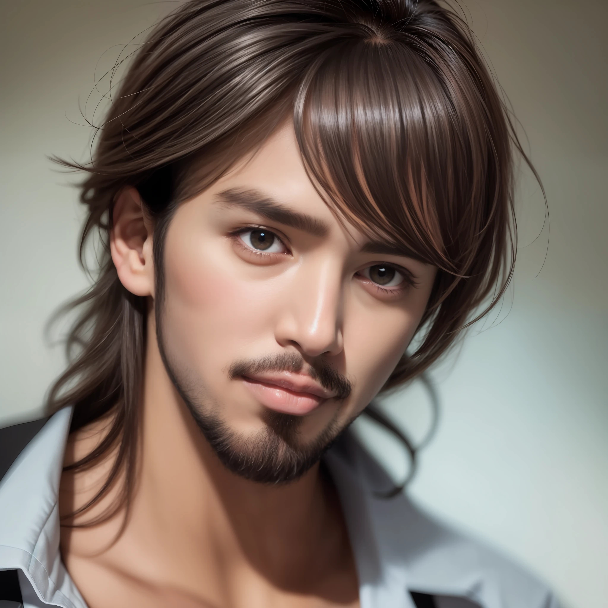 Primer plano Hombre asiatico guapo