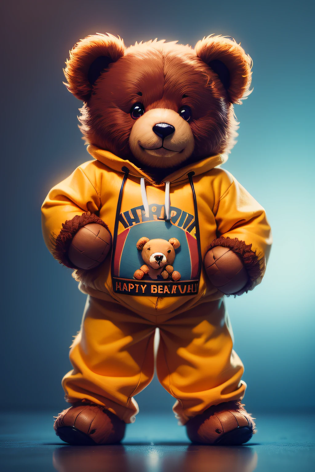 Happy teddy bear smiling --auto