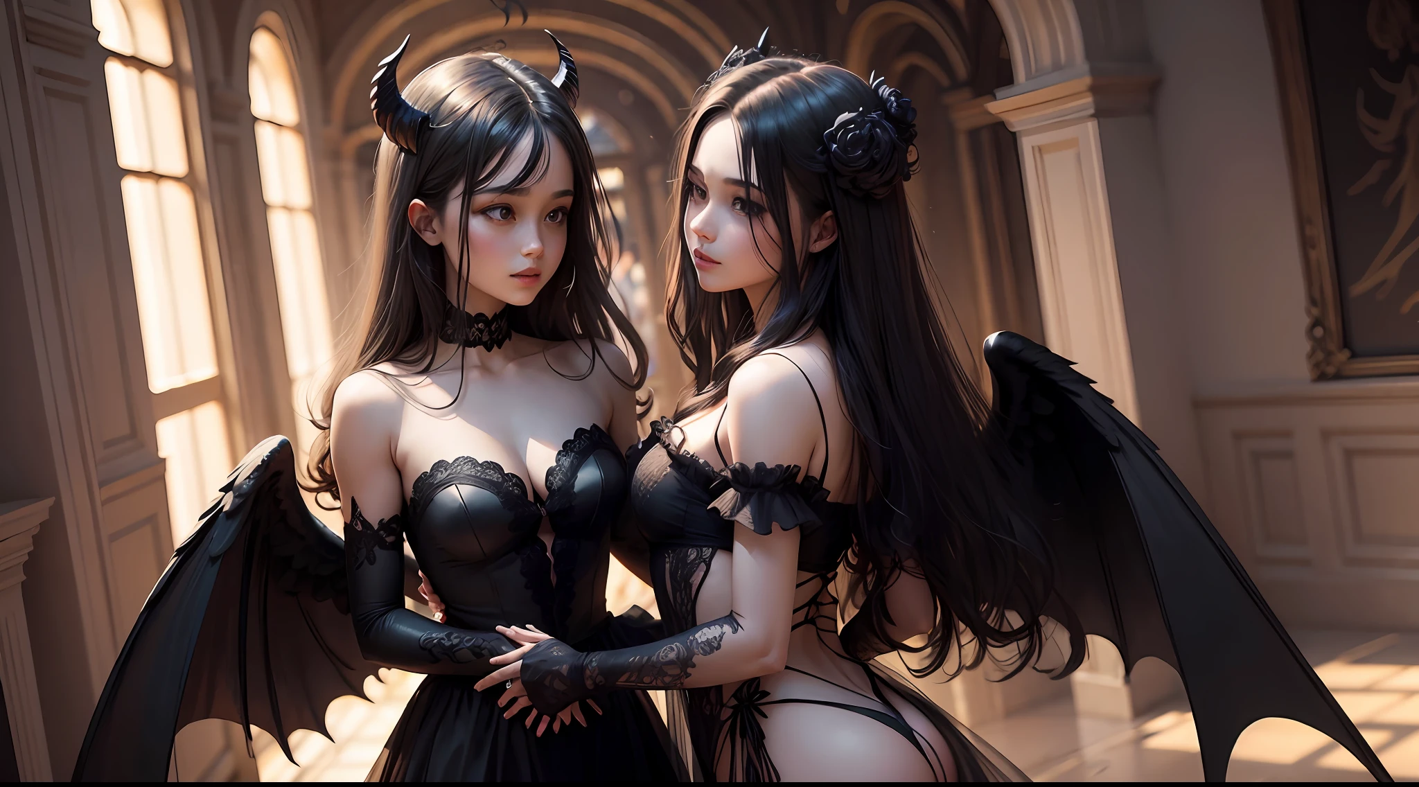 Demons Infernal Angels Dancing with the Black Angel Lucifer Beautiful --auto