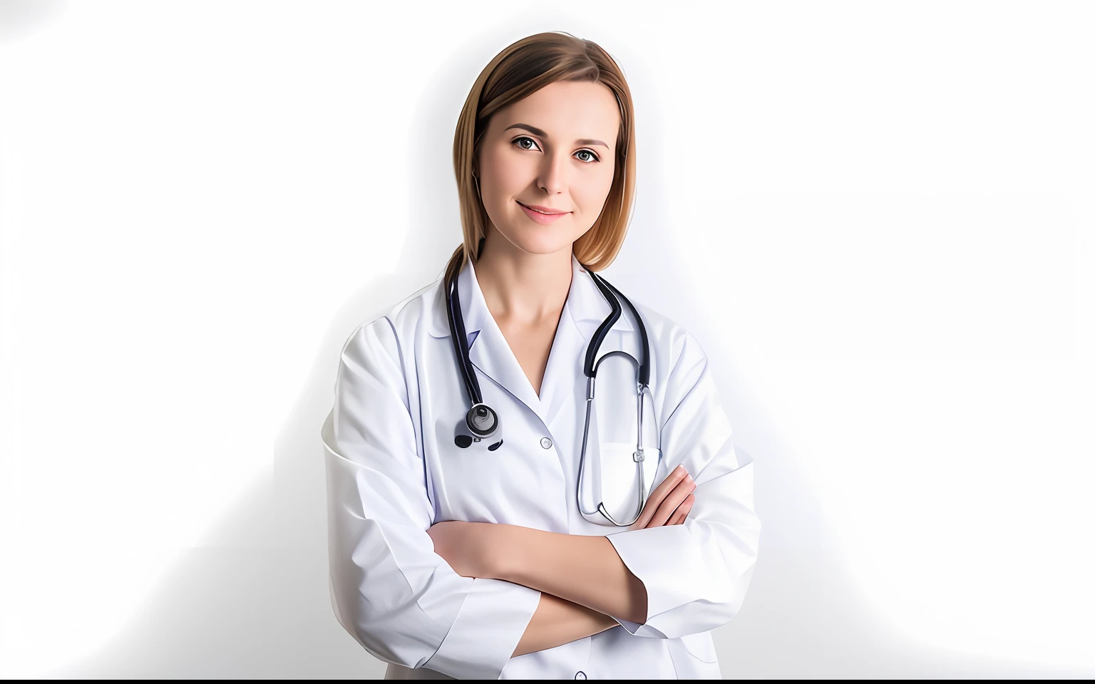 arafed woman in a white lab coat with a stethoscope, medical doctor, doctor, wearing lab coat and a blouse, wearing a white lab coat, healthcare worker, (doctor), portrait of a female pathologist, with a stethoscope, wearing lab coat, wearing a labcoat, wearing a lab coat, medical photography, wearing a white hospital gown