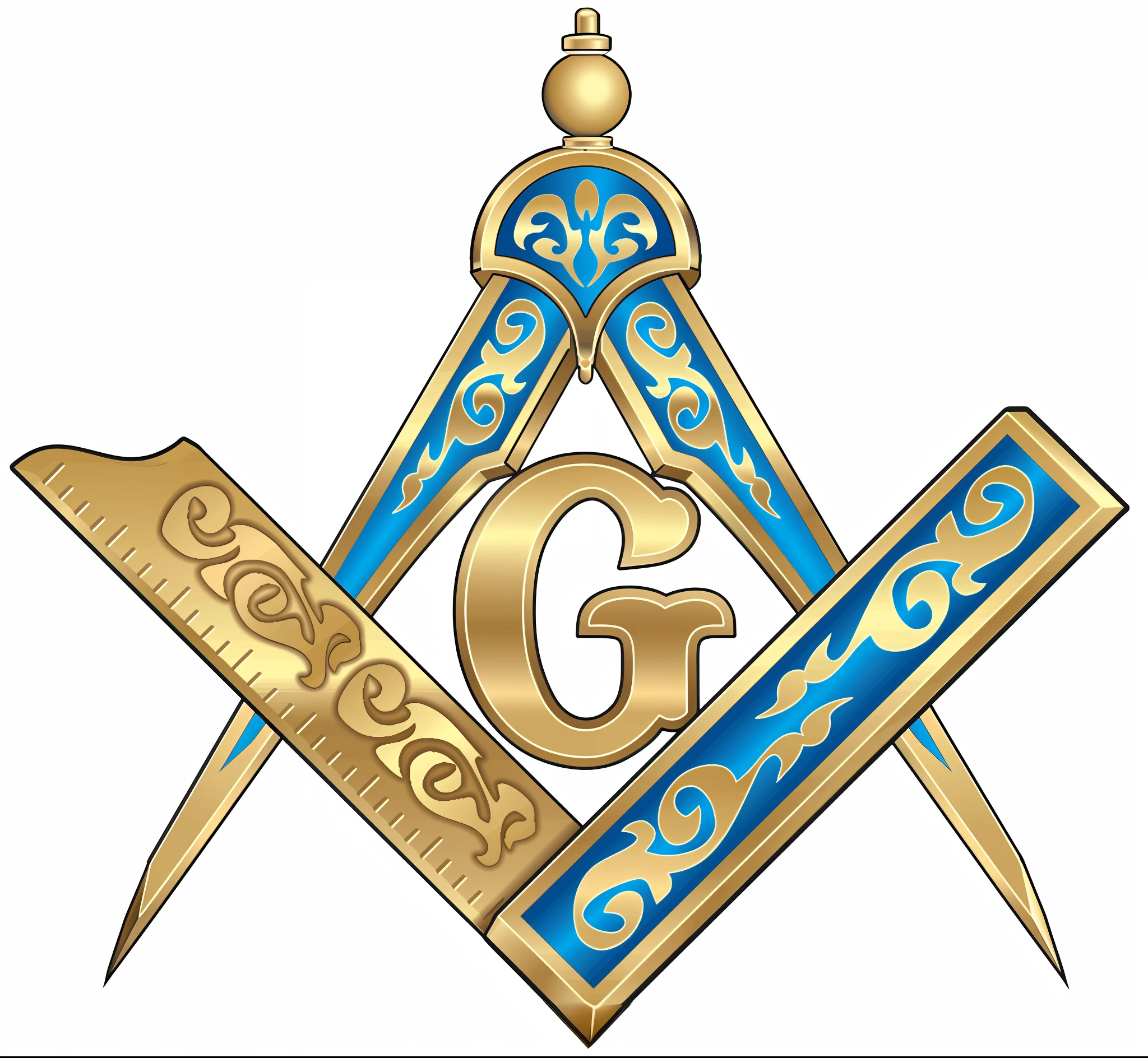 A closeup of a Masonic symbol with a ruler and a compass, masonic symbols, freemason symbol, freemasons, masonic, masonic art, preservar formas, tons terrosos, em 2D, sem pessoas,