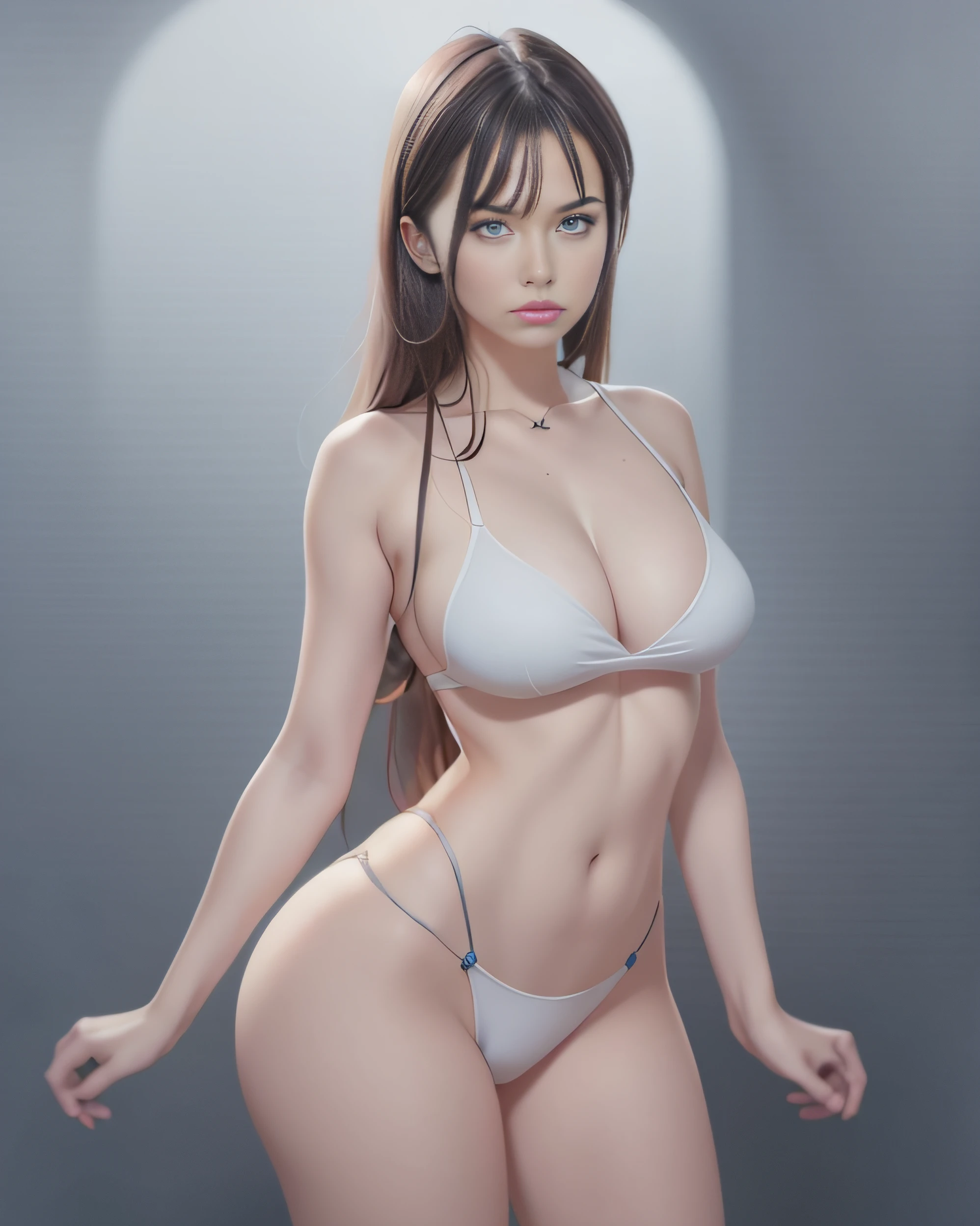 Arafed mujer con falda azul y top blanco posando para una foto, seductora chica de anime, Arte detallado de alta calidad 8K, Fanart Mejor ArtStation, Colegiala hiperrealista, Render fotorrealista de Anime Girl, Anime CG arte suave, deviantart artstation cgscosiety, Hermosa y seductora mujer de anime, Una colegiala hiperrealista, [ Arte digital 4K ]!!