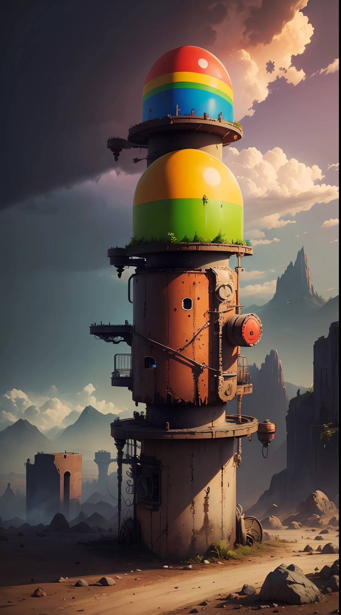 World with all the colors of the rainbow, Post-apocalyptic Super Mario Word