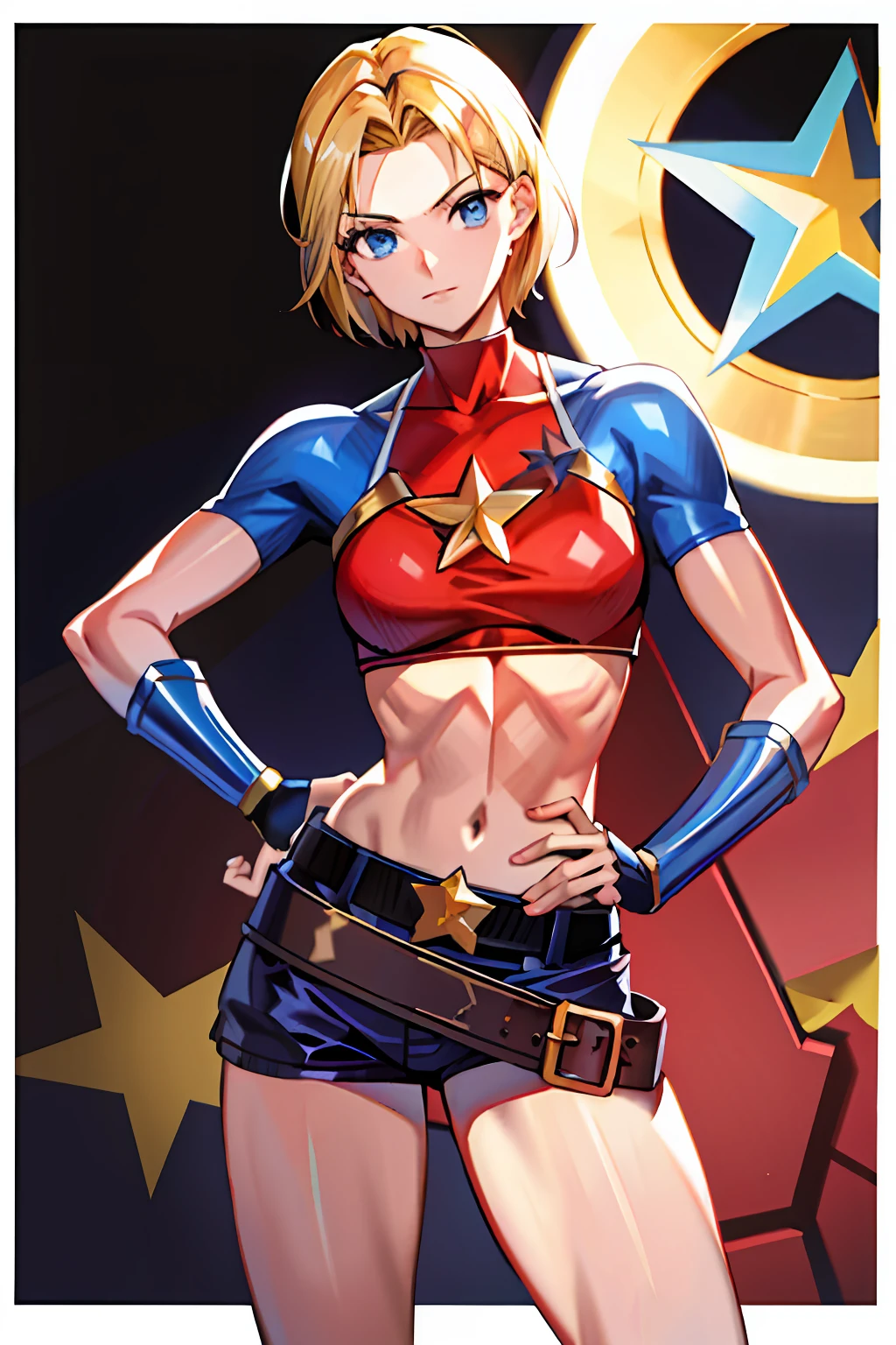 Maryms, mejor calidad, (belleza), obra maestra, 1 girl in, phisically-based render, ultra-high-resolution, cintura estrecha, flaco, ojos grandes, piernas largas, (small breasts), ojos hinchados, noche, (ciudad lluviosa), piel brillante, frente al espectador, Postura de lucha, (close fist), Firm expression, Cosplay de Wonder Woman