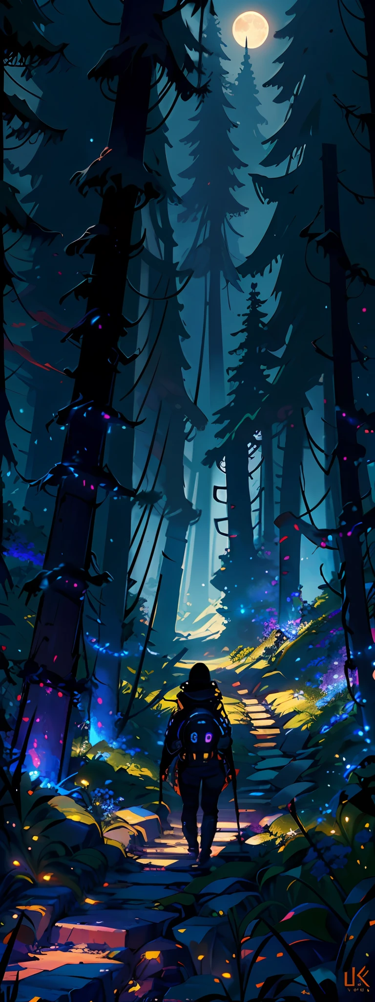 expansive landscape photograph , (a view from below that shows sky above and open field below), a girl standing on flower field looking up, (full moon:1.2), ( shooting stars:0.9), (nebula:1.3), distant mountain, tree BREAK
production art, (warm light source:1.2), (Firefly:1.2), lamp, lot of purple and orange, intricate details, volumetric lighting BREAK
(masterpiece:1.2), (best quality), 4k, ultra-detailed, (dynamic composition:1.4), highly detailed, colorful details,( iridescent colors:1.2), (glowing lighting, atmospheric lighting), dreamy, magical, (solo:1.2),Above is the symbol of the socialist class