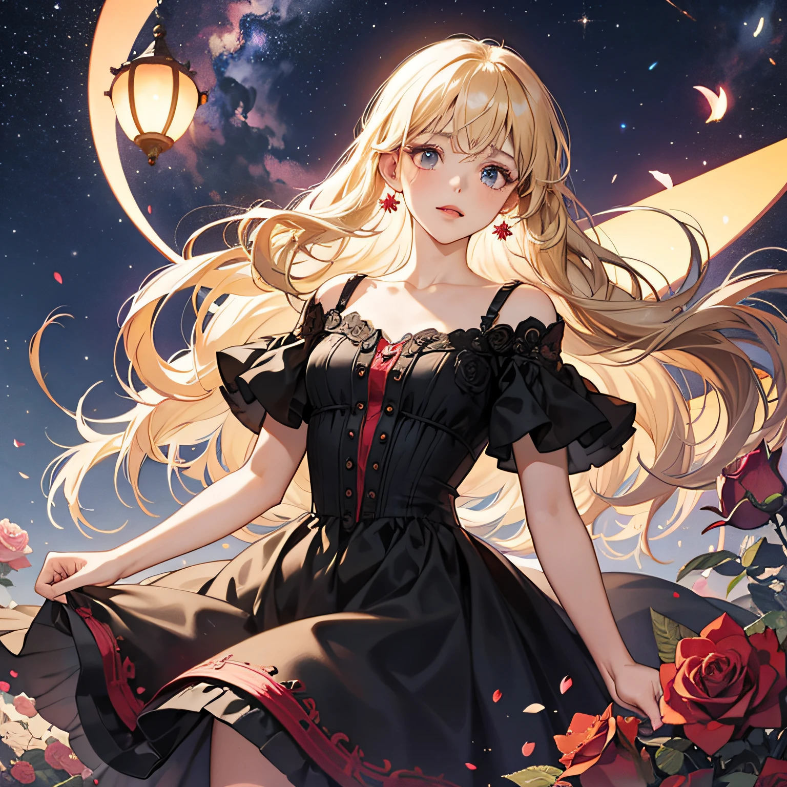 a blond,Princess Cut,odd eye,Older sister,diet,long,Red Rosa,tiarra,Black Dress,curlyhair,small tits,Cool,Rose Dress,embroideries,oriental,A sexy,Sareme,milkyway,Only one person