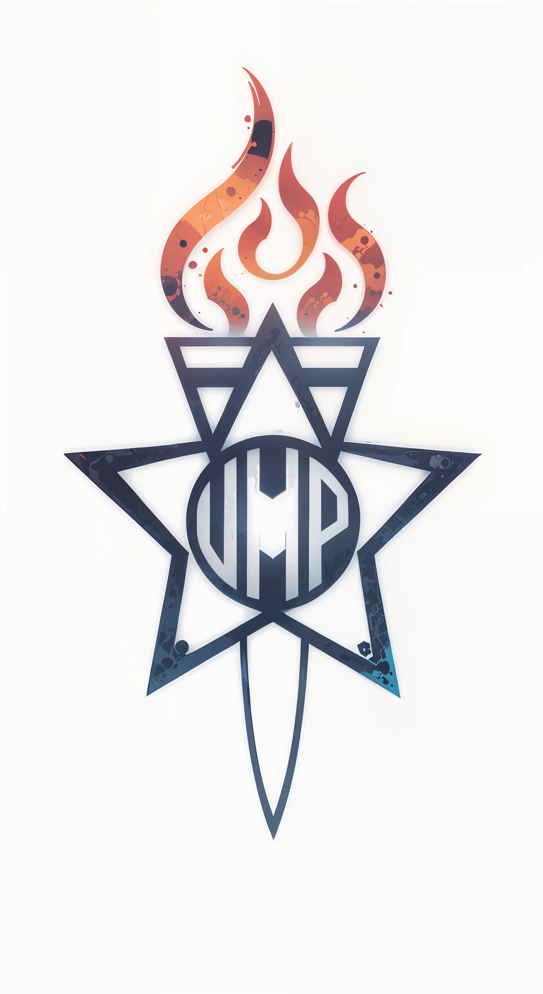 Logo tocha escrito "Ump" graffiti, desenhado, artistic, abstract