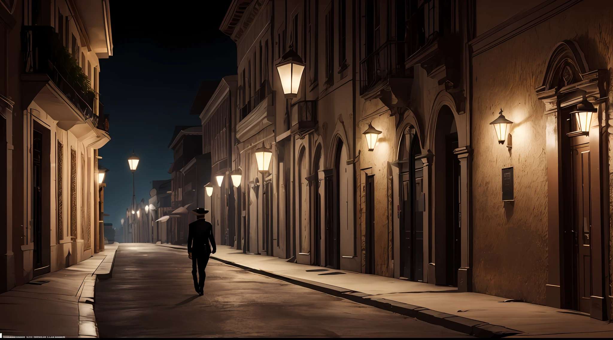 Black Hat 1.5, Cinematic lighting 1.4, ar misterioso na rua 1.2, terror sombrio, obra prima, Ultra realista, filme Sony a7 111 --auto