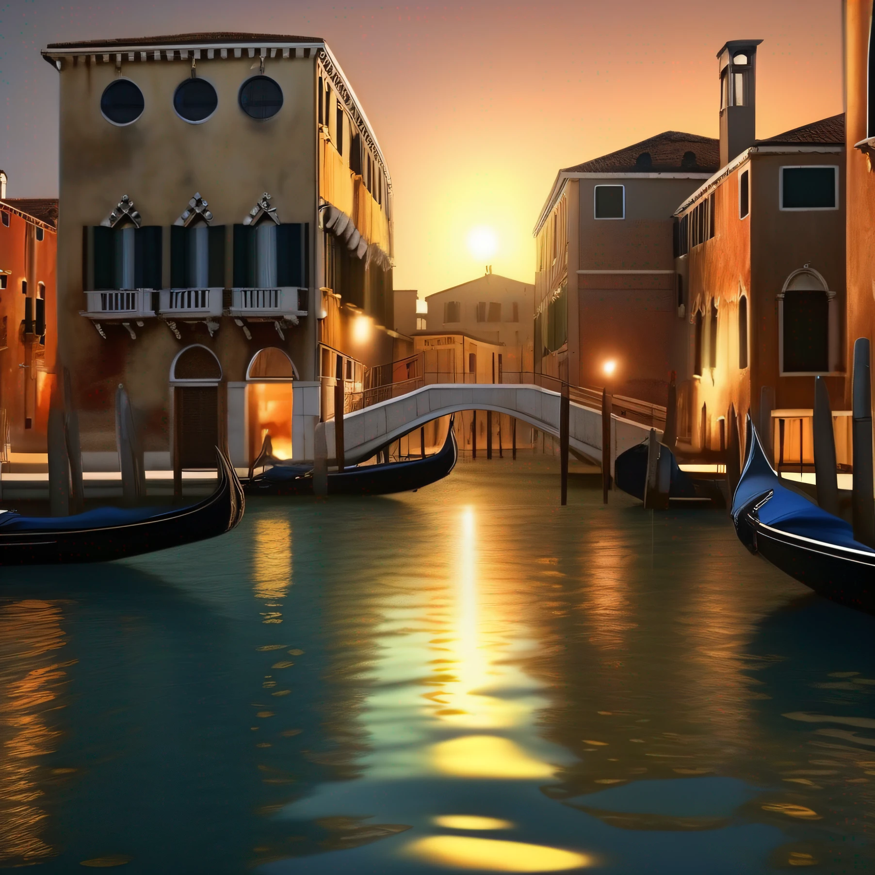Venice, beautiful landscape, relaxing, water, view, bright light, 4d, photorealism, hd