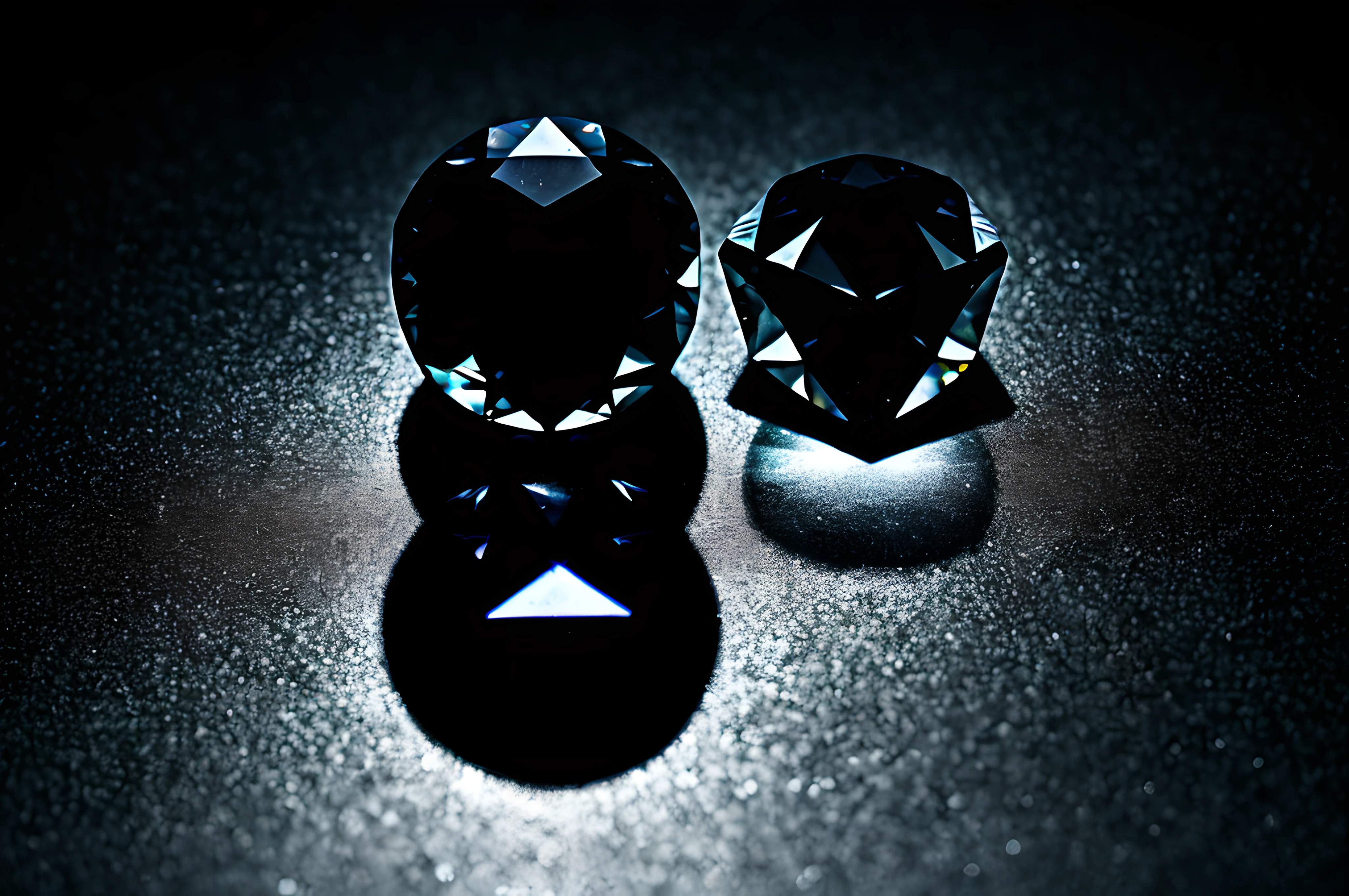 diamond, cinematic image, isolated black background