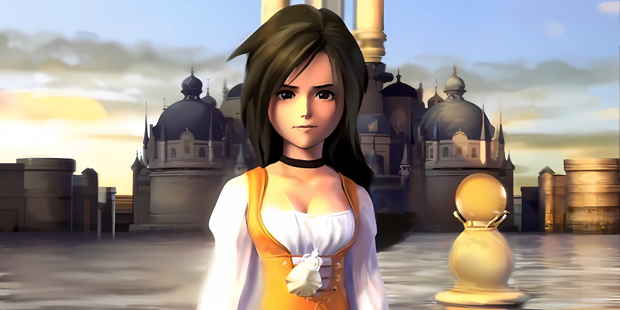 (Masterpiece : 1,8), 64k quality, final fantasy artwork concept, detailed manga eyes, detailed hair, detailed clothes, detailed body, cleaner designs, detailed face pronounced, shiny objects like jewels, see creases on clothes, more coherent clothing, more rounded eyes transparent liquid globular, more colors, more coherent clothing , correct the features of the clothes, better eyes contour, better shoulders, really colorful, coarser line, black line, finishing . (coarser line) (black line) (homogeneous rendering: 1.3)