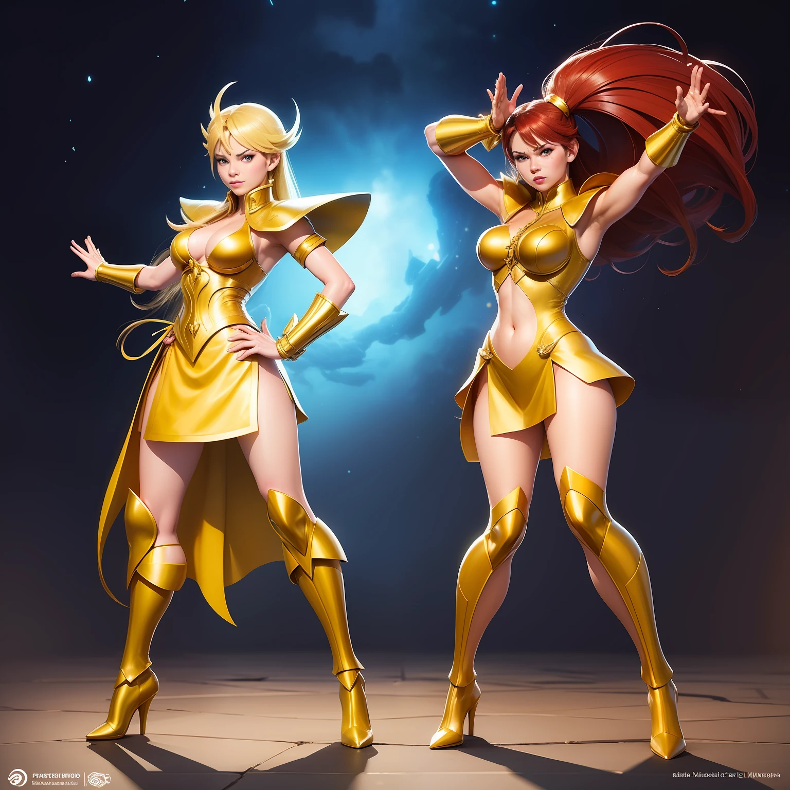 There are two costumed women fighting in the street, Lutador de rua, briga de rua, Pose de luta, posando para uma luta intrincada, Pose de luta, intensa e pesada batalha de rua, postura de luta, Cammy, em pose de luta, pose, cosplay profissional, Chun-Li, Chun - Li, Estilo de tinta SF5, sf 5 estilo de tinta, battle action pose, azarar