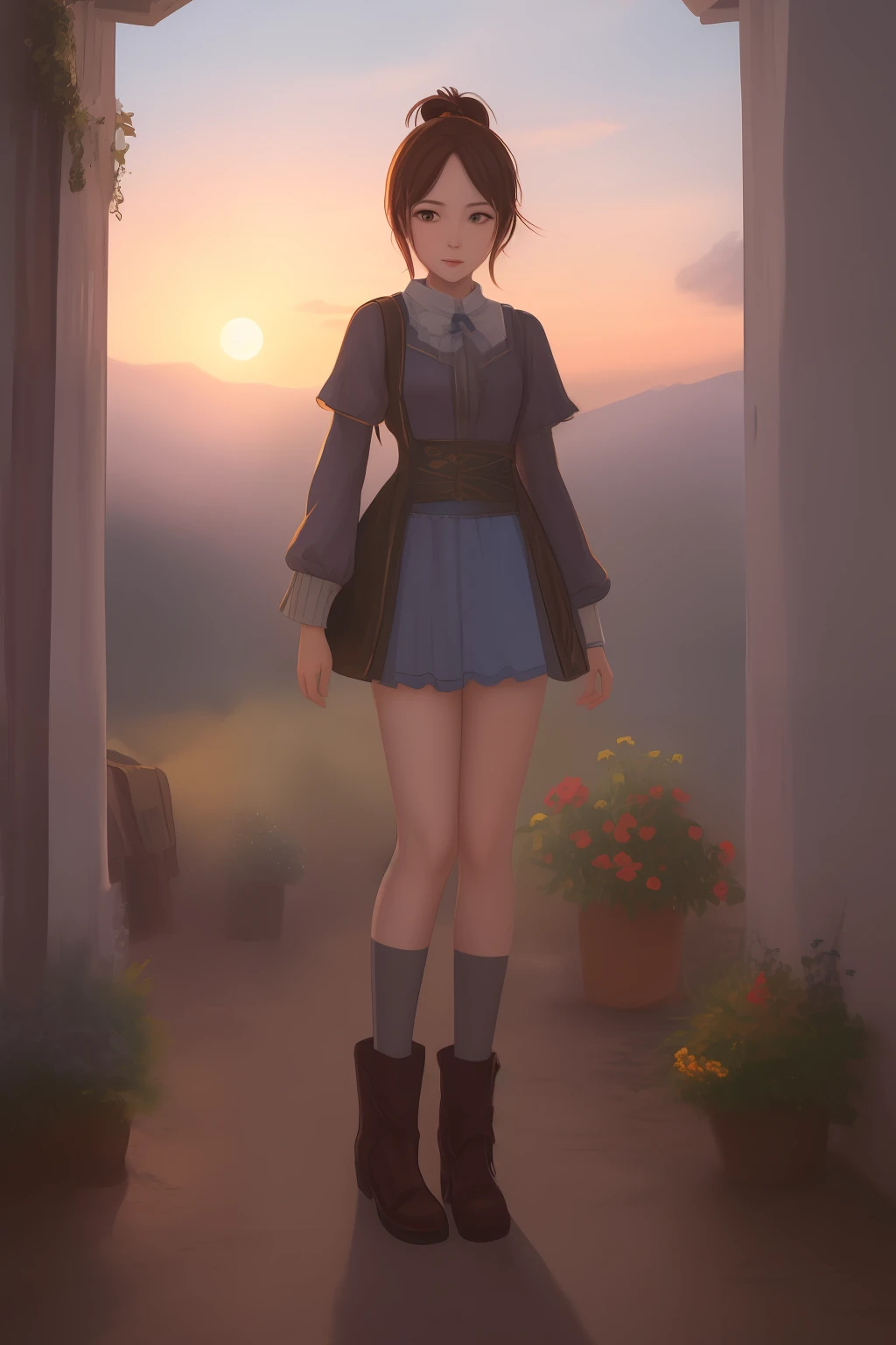 sunraise，The daughter，adolable，wanting，8k，high qulity，growth，
