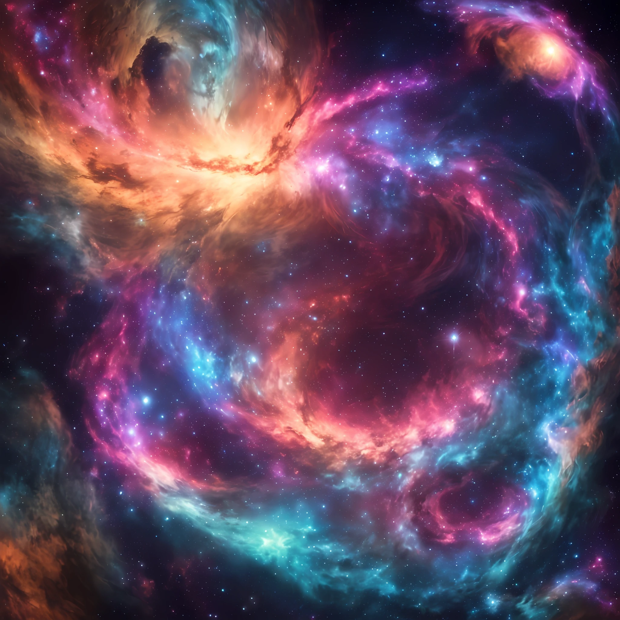raytraced render and digital painting of the inconceivable and spectacular a scene of emergence of a figure from the glowing cloud,uper body, cosmic entities, celestial, cosmic, luxury, elegant, ornate, vibrant and vivid, smooth, soft billowing smoke, bright, heavenly, elegant, swirls, cosmic nebula vines, nebula threads, twirling, billowing, cinematic, unrealistic, high contrast, symobolism, magical, mystical, mystifying, obscure, perplexing, hyperrealistic, oversaturate, colorfully, dynamic pose, --auto