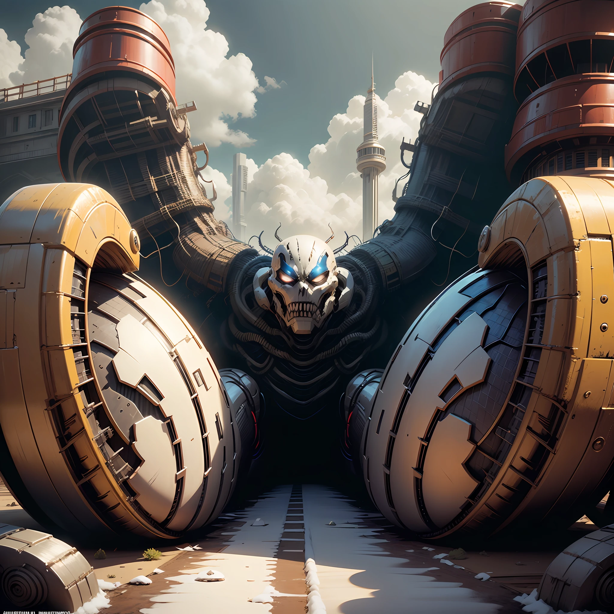 Marvel Venom,giant mecha,Eddie,realisticlying,Overlooking --auto