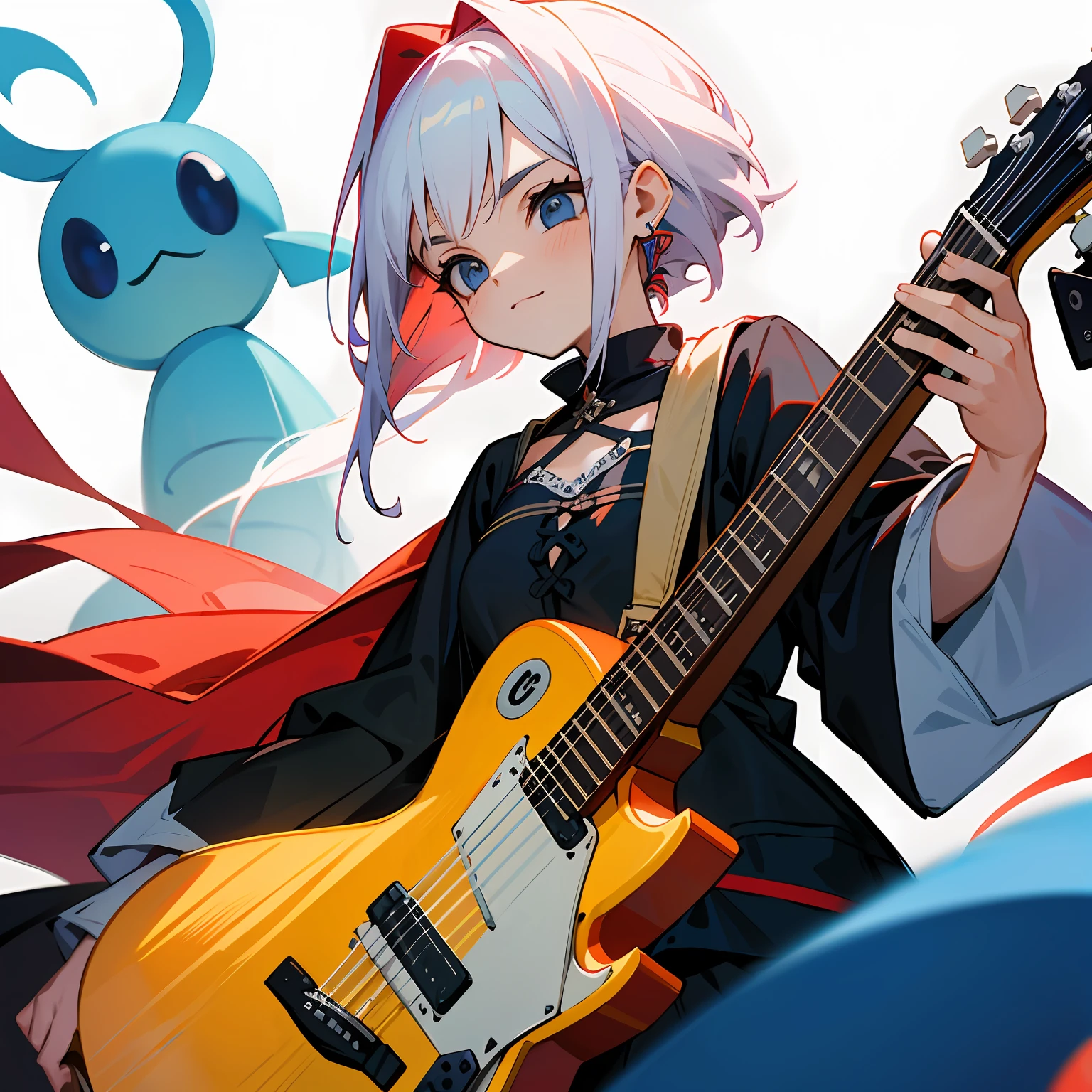 imagine uma pilha de guitarras jogadas no chao