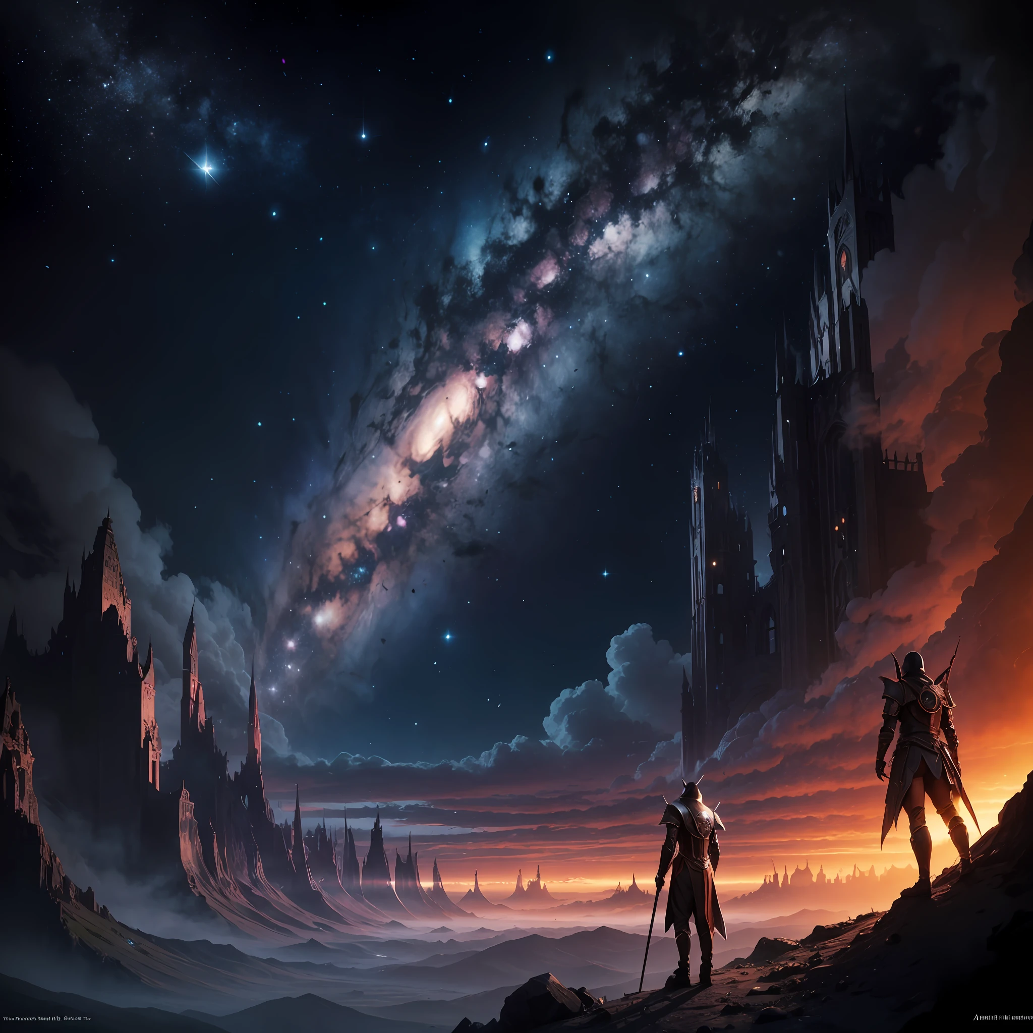 The cosmic creator God forms the dark fantasy world out of the chaos of the early universe --auto