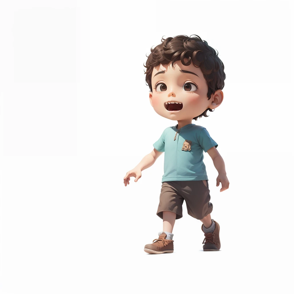 Pedro, Children's book story character, olhando para uma casa de bonecas --auto